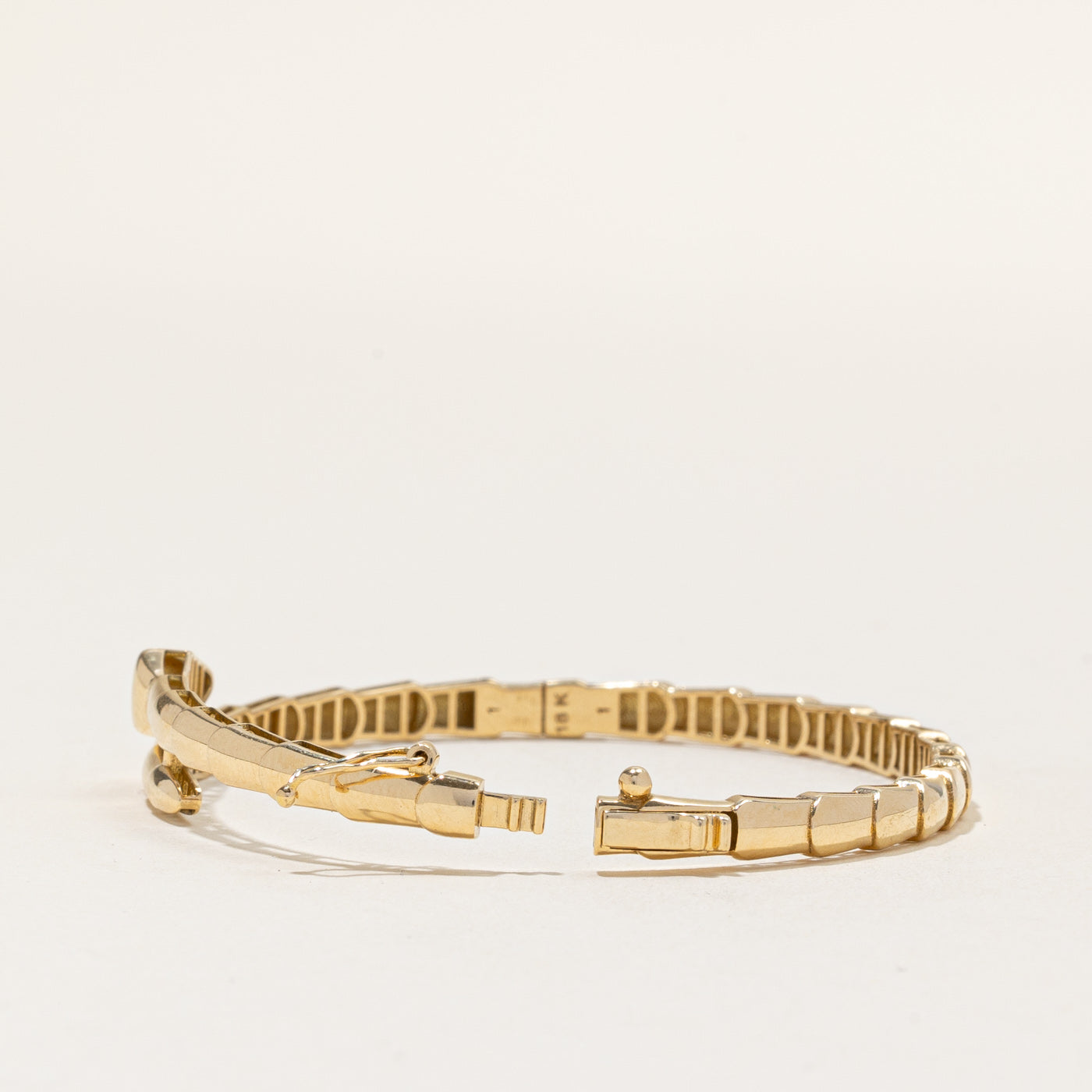 18k Yellow Gold Snake Bracelet | 6.5