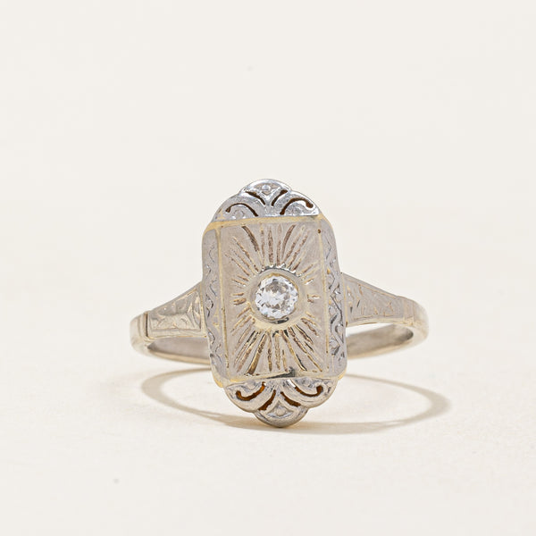 Late Art Deco Style Diamond Ring | 0.08ct | SZ 5.75 |