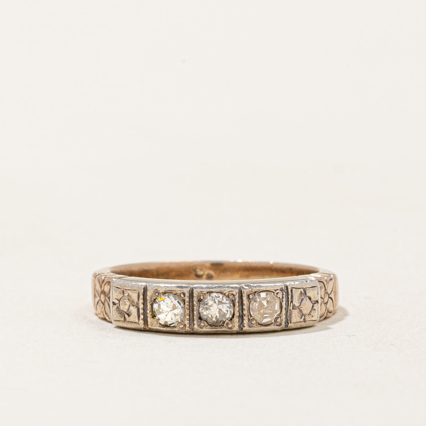 Three Stone Diamond Ring | 0.20ctw | SZ 5.25 |