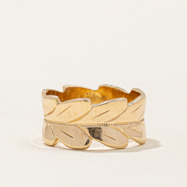 14k Yellow Gold Leaf Wrap Ring | SZ 7.25 |