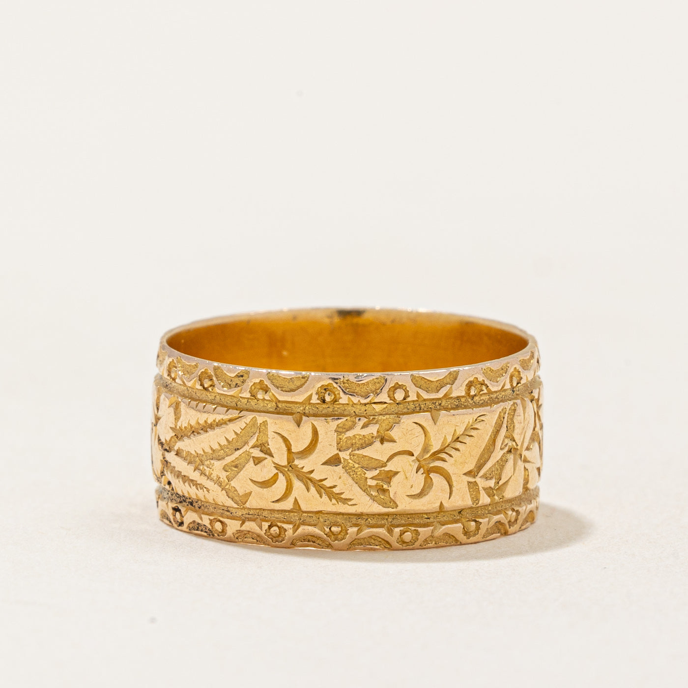 1913 Chester 18k Yellow Gold Floral Ring | SZ 7 |