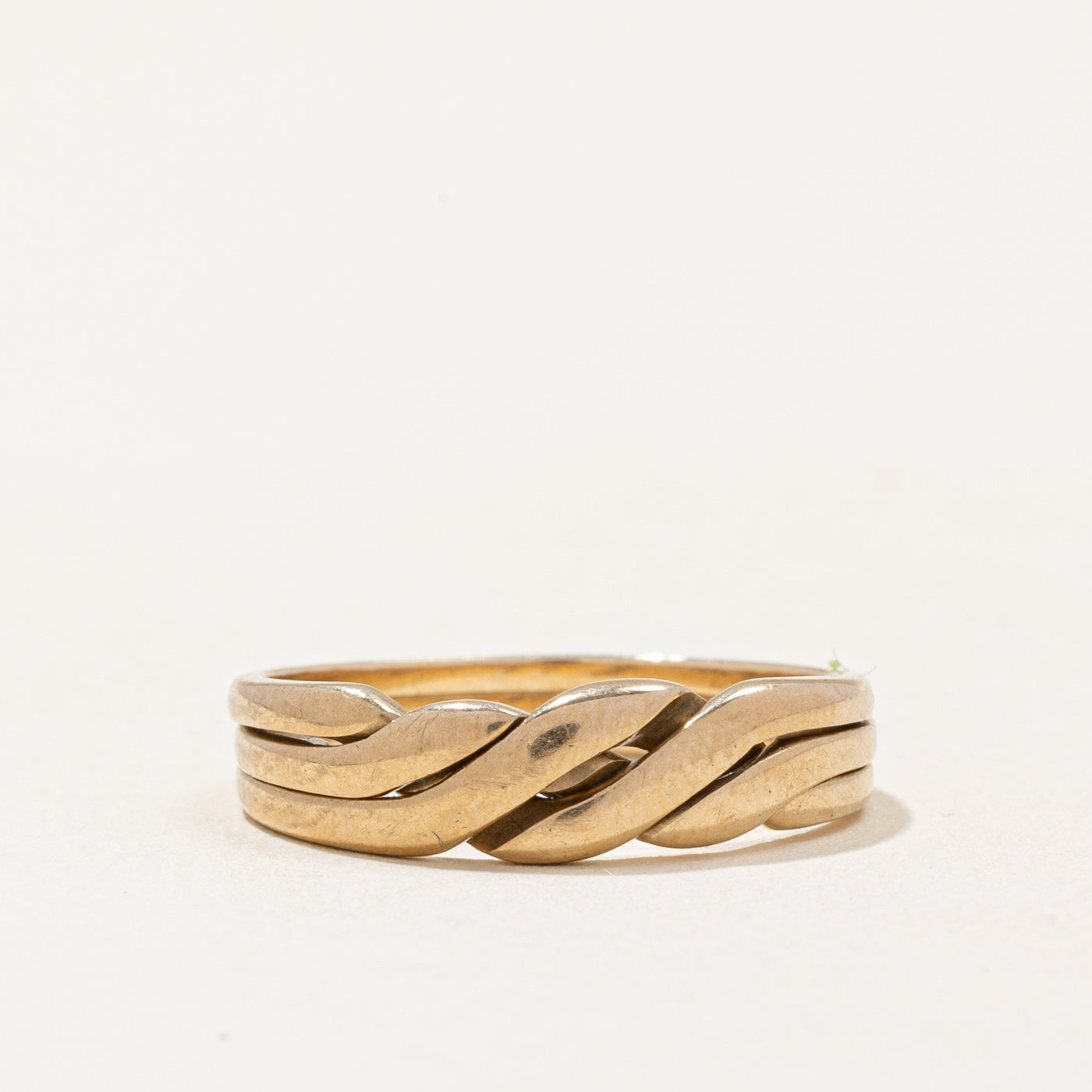 9k Yellow Gold Puzzle Ring | SZ 7.75 |