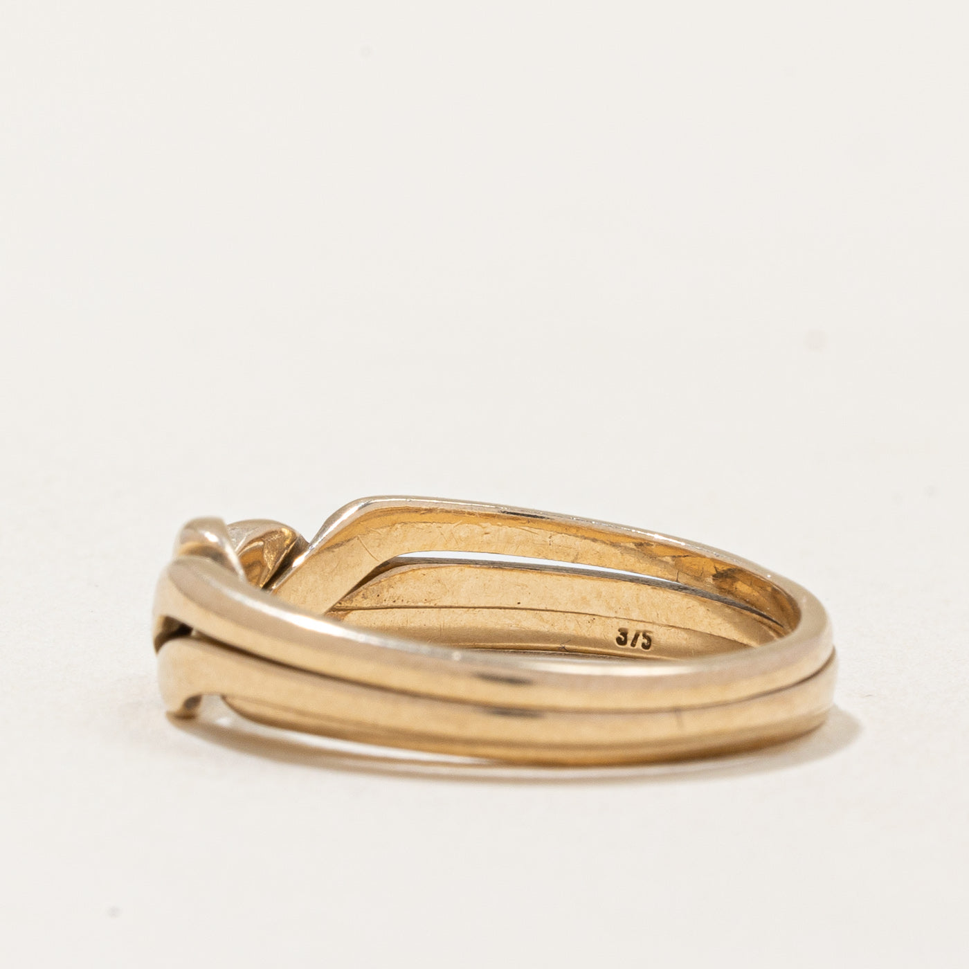 9k Yellow Gold Puzzle Ring | SZ 7.75 |