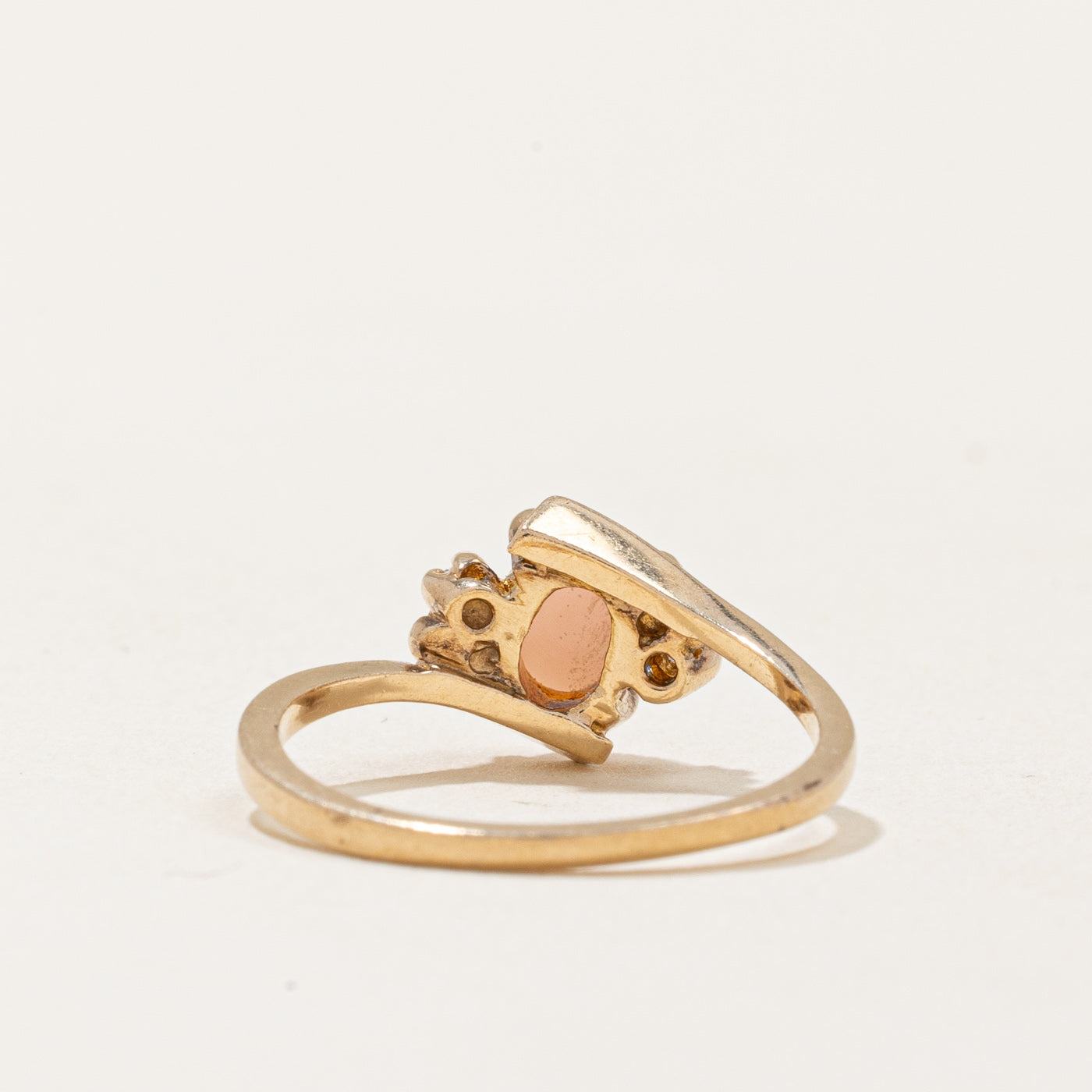 Pink Coral & Diamond Ring | 0.68ct, 0.02ctw | SZ 6 |