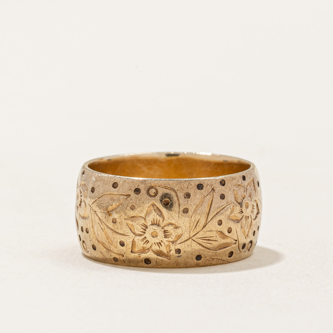 10k Yellow Gold Floral Design Ring | SZ 7 |