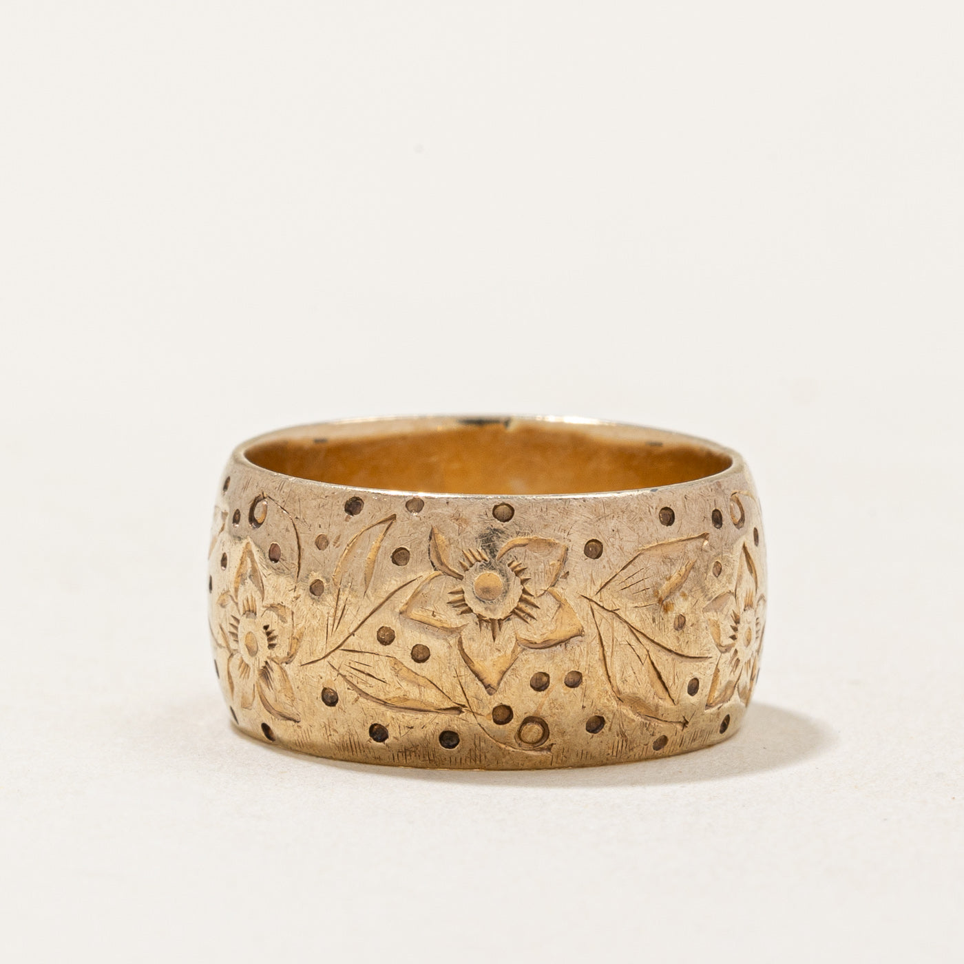 10k Yellow Gold Floral Design Ring | SZ 7 |