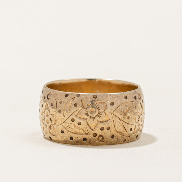 10k Yellow Gold Floral Design Ring | SZ 7 |