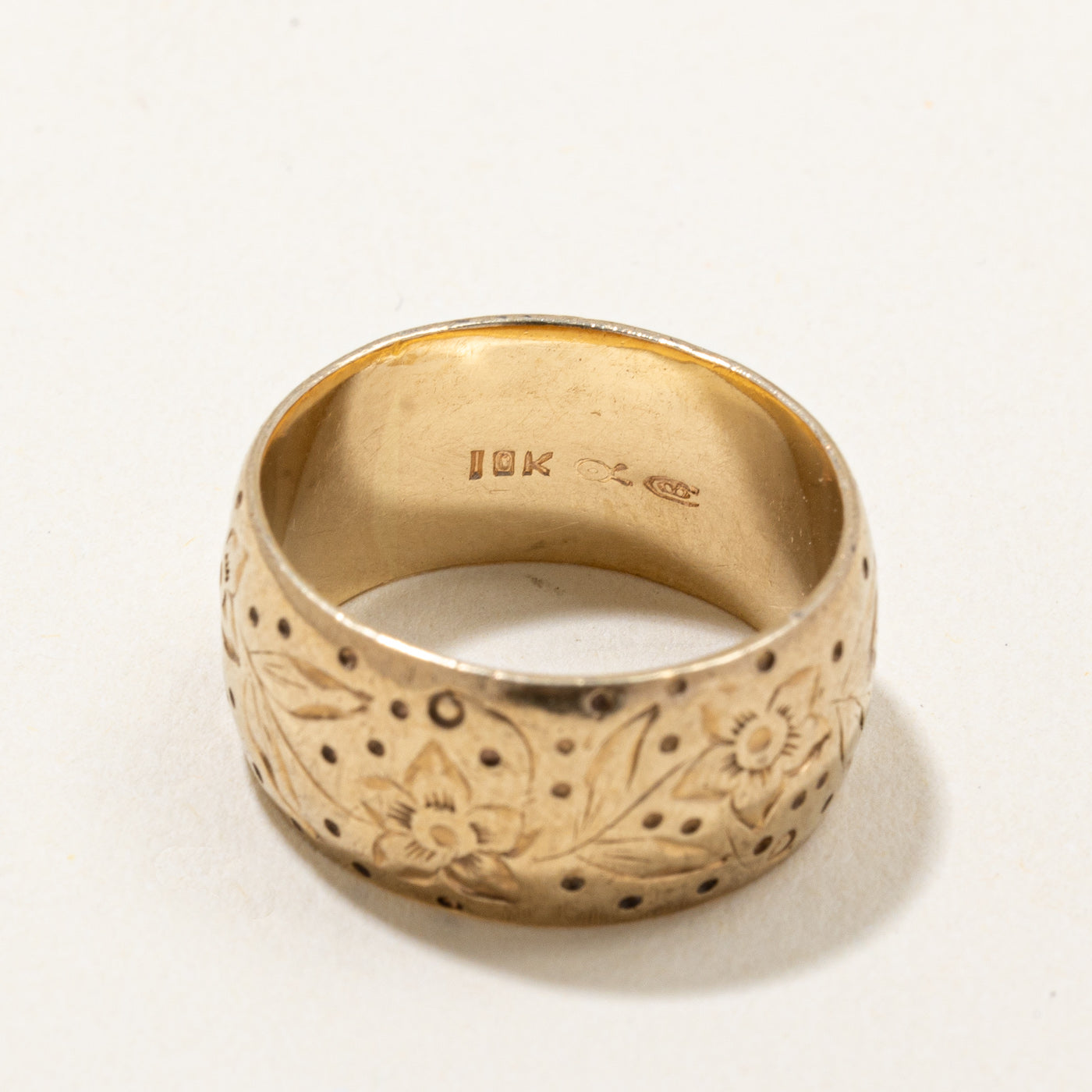 10k Yellow Gold Floral Design Ring | SZ 7 |