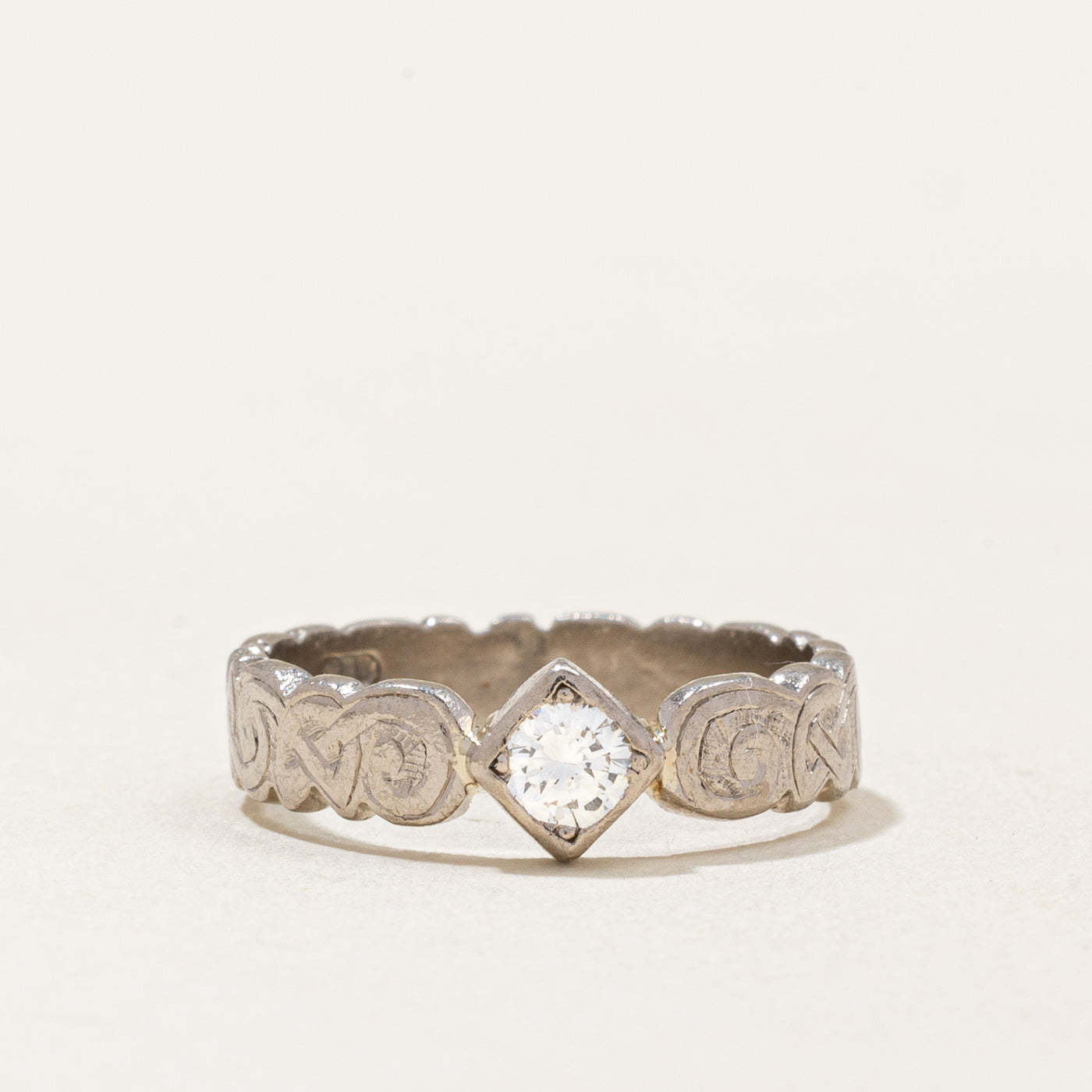 1995 Edinburgh Celtic Knot Diamond Ring | 0.18ct | SZ 4.5 |