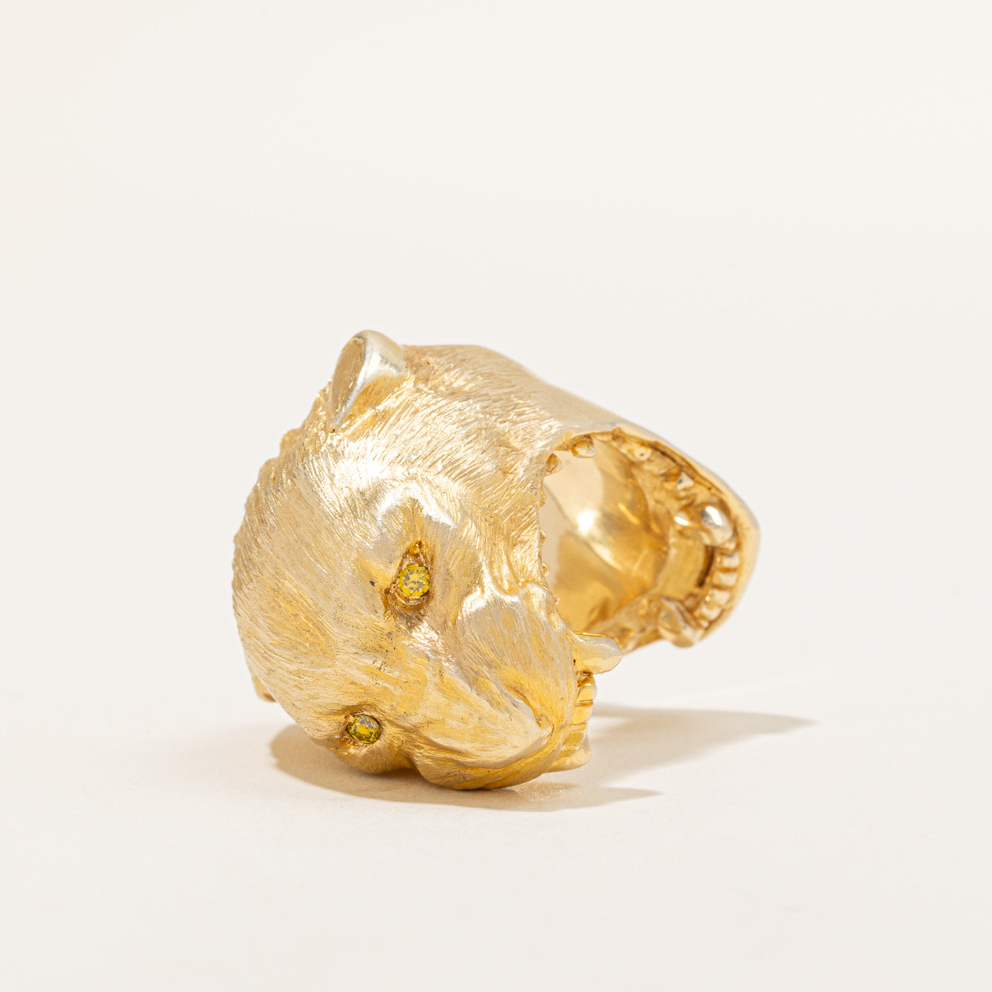 Yellow Diamond Cougar Ring | 0.04ctw | SZ 9.75 |