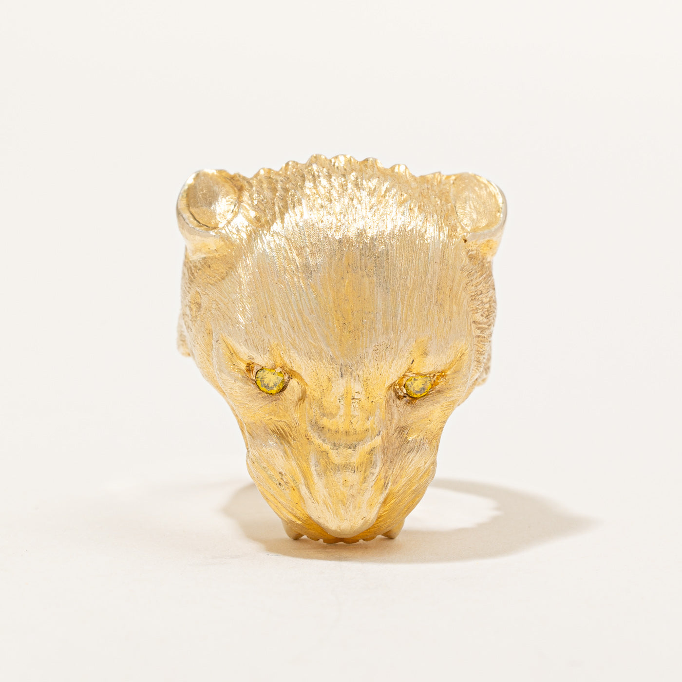 Yellow Diamond Cougar Ring | 0.04ctw | SZ 9.75 |