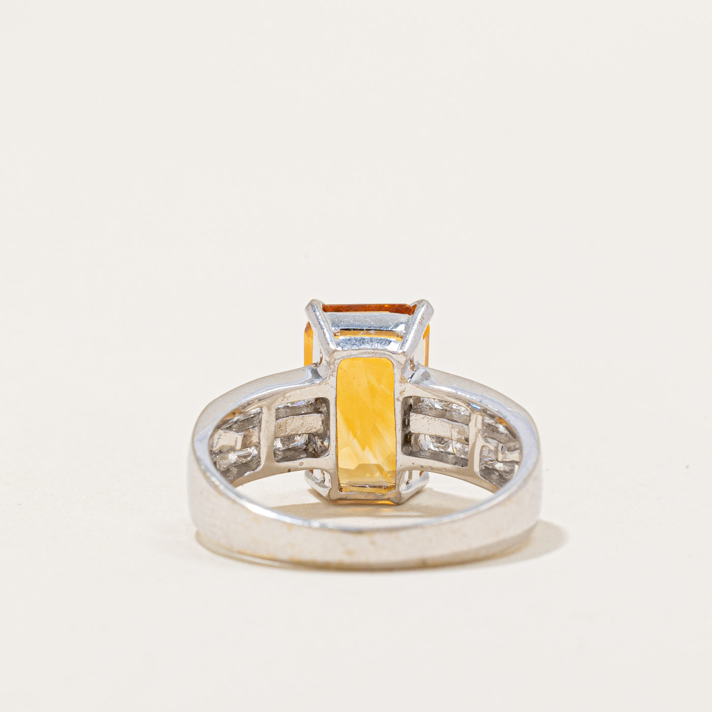 Citrine & Diamond Cocktail Ring | 2.85ct, 0.16ctw | SZ 7 |
