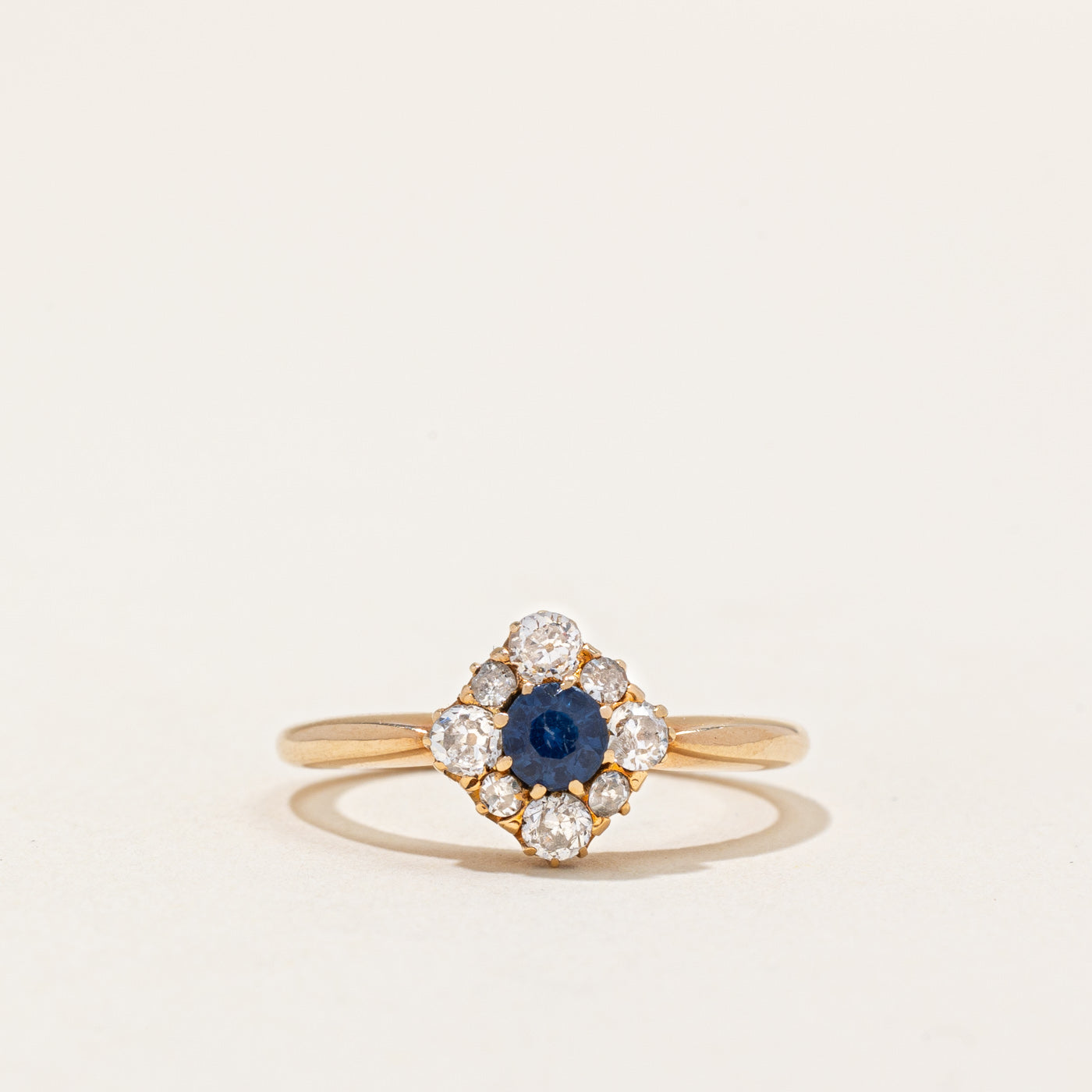 Sapphire & Diamond Halo Ring | 0.20ct, 0.14ctw | SZ 5.25 |