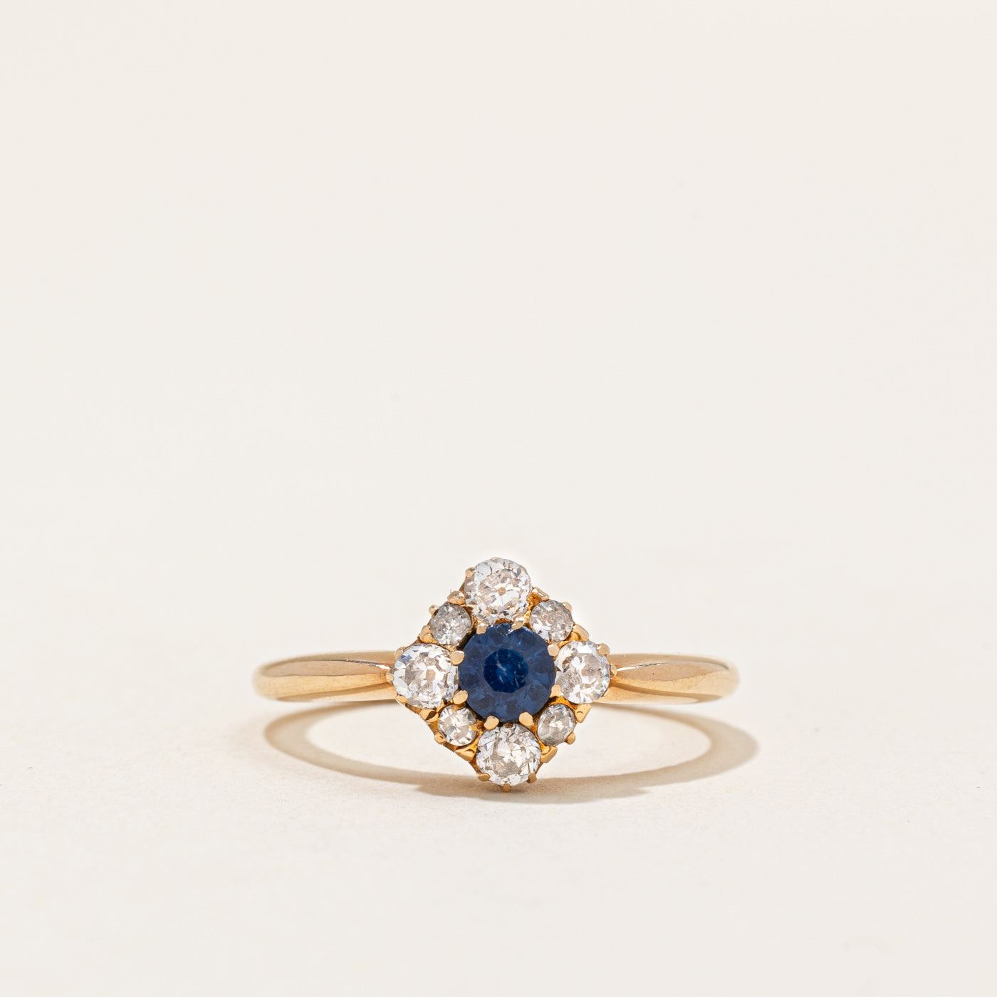 Sapphire & Diamond Halo Ring | 0.20ct, 0.14ctw | SZ 5.25 |