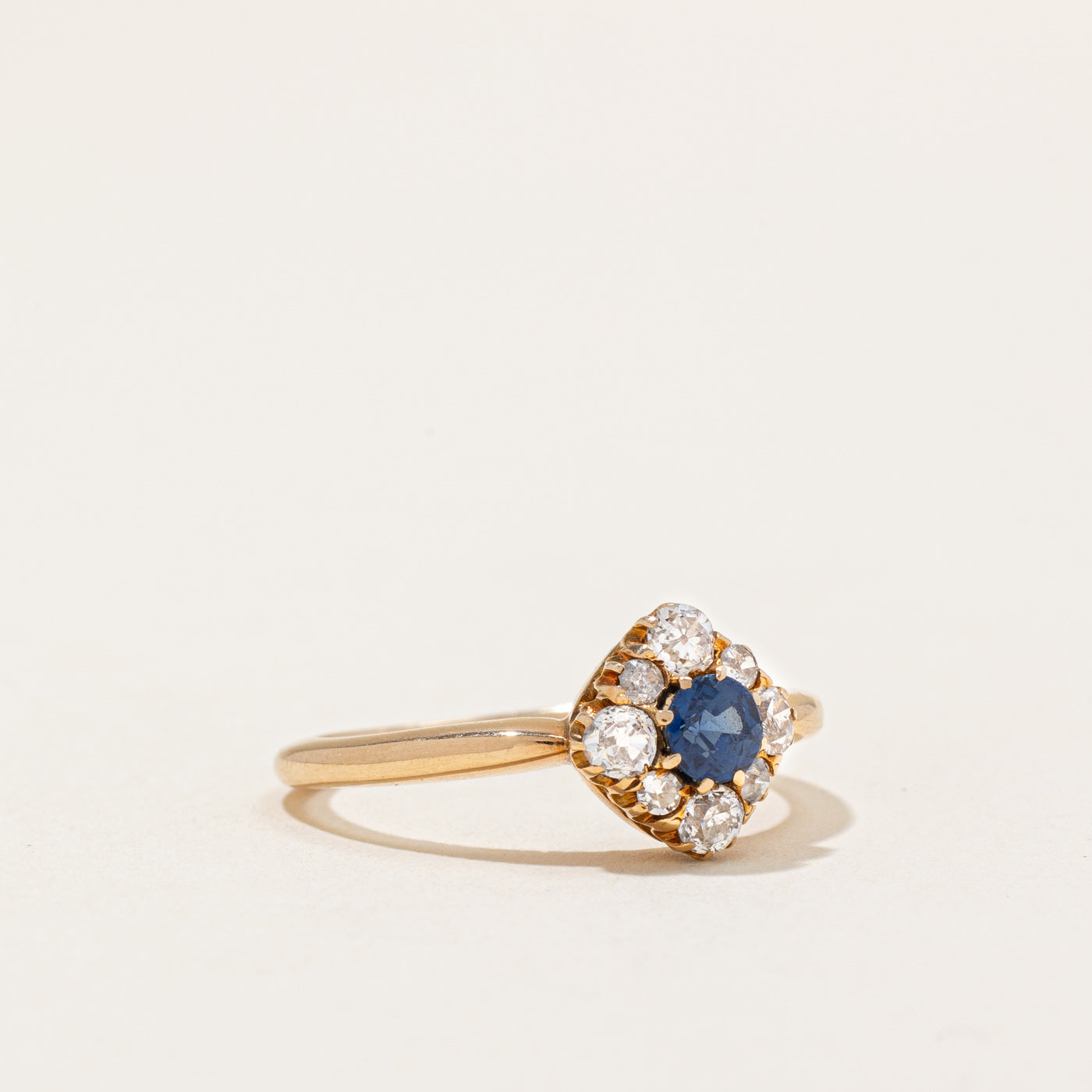 Sapphire & Diamond Halo Ring | 0.20ct, 0.14ctw | SZ 5.25 |
