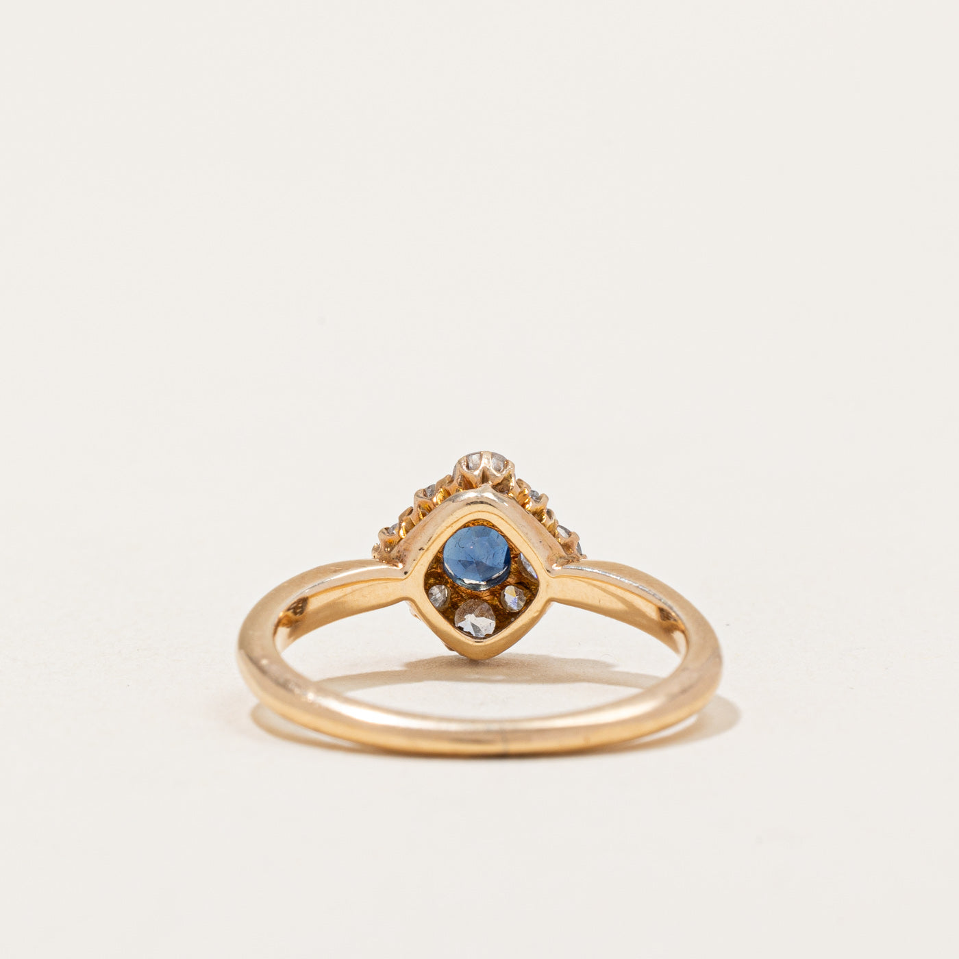 Sapphire & Diamond Halo Ring | 0.20ct, 0.14ctw | SZ 5.25 |