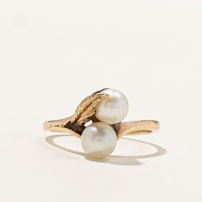 Two Stone Pearl Ring | SZ 8 |