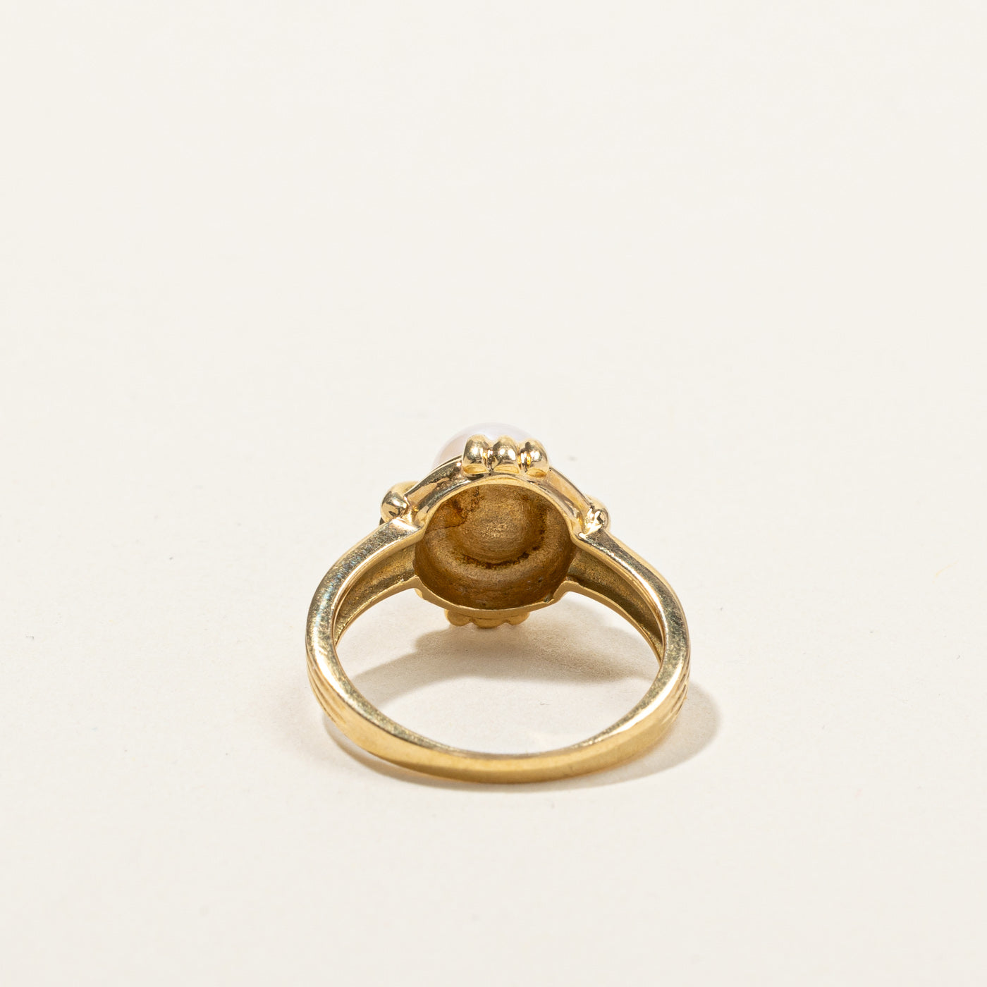 Pearl Textured Gold Ring | SZ 5 |