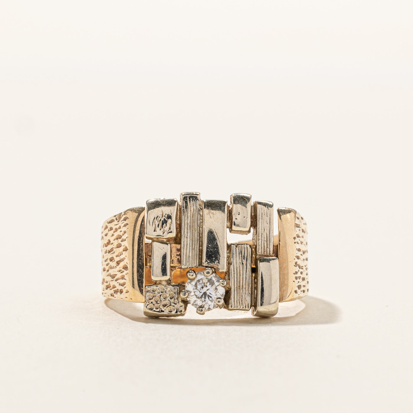 Diamond Abstract Textured Ring | 0.25ct | SZ 8.75 |