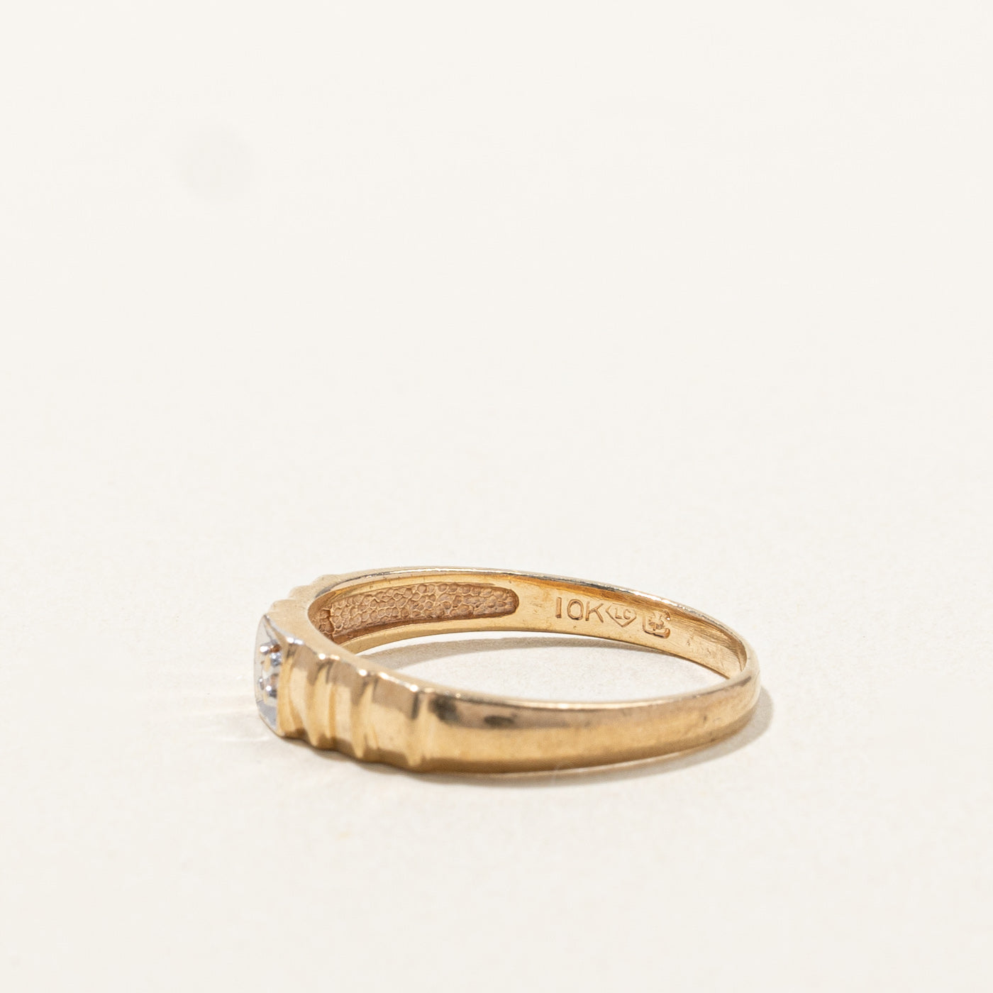 Textured Gold Band | 0.01ct | SZ 4.75 |