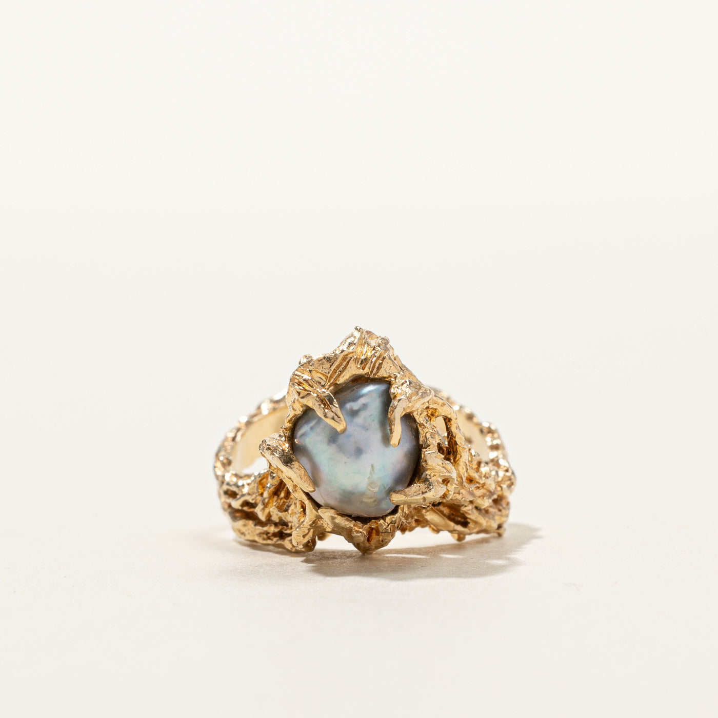 Textured Baroque Pearl Ring | SZ 8 |