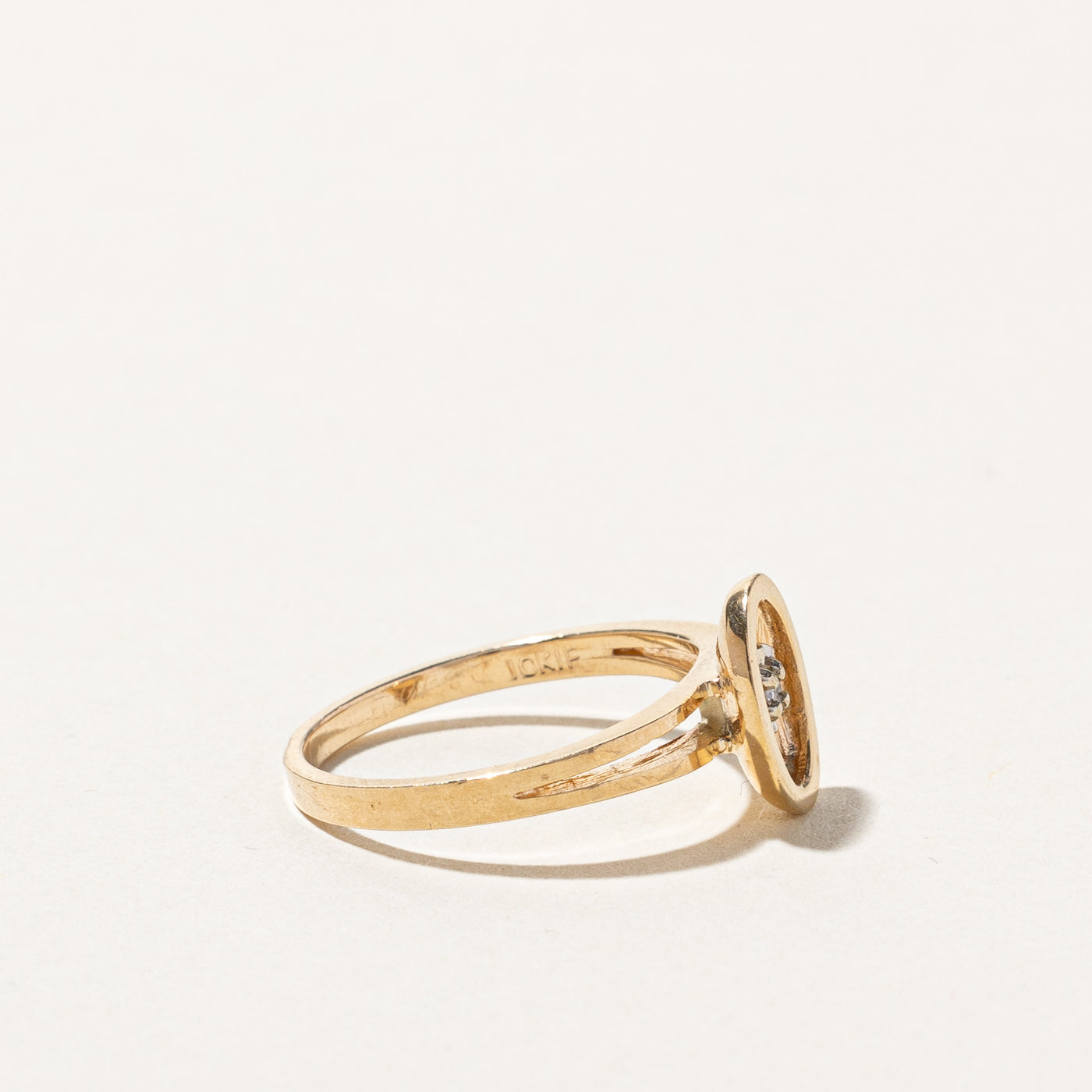 Bague solitaire en diamant | 0,01 ct | Taille 6,25 | 