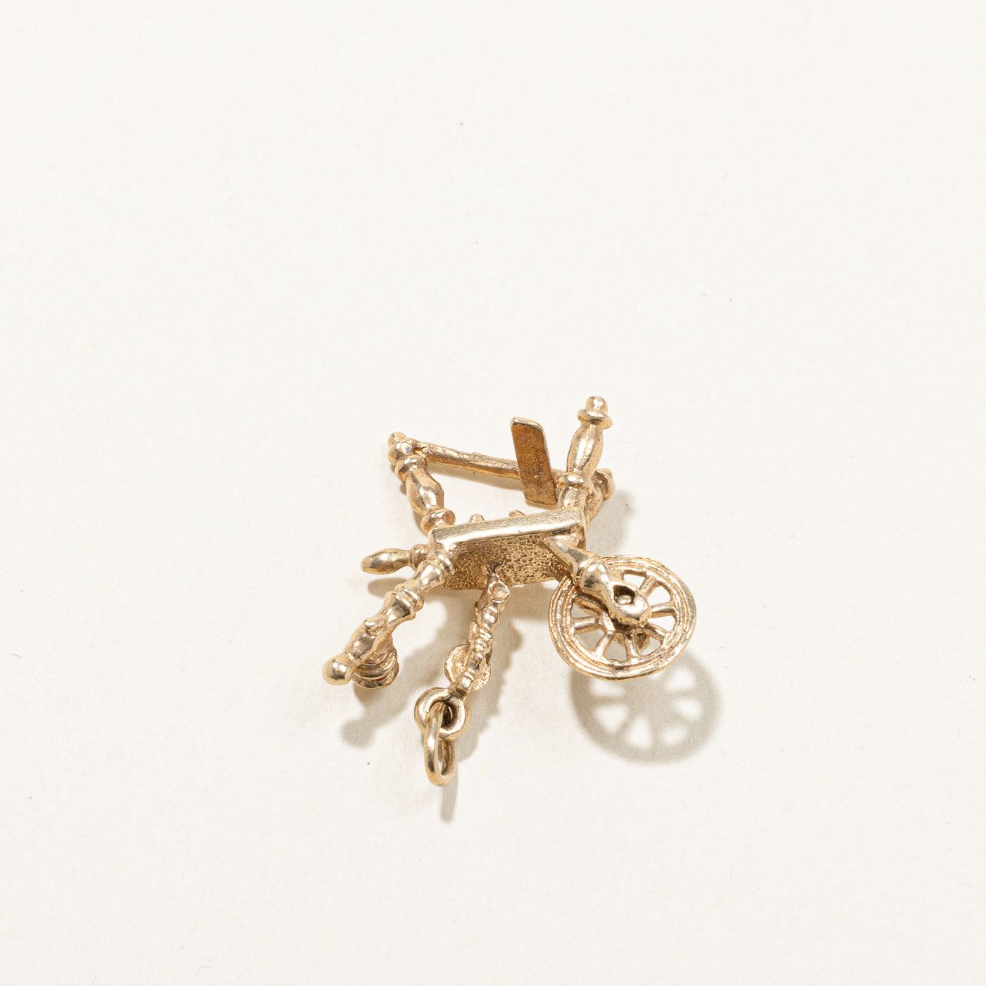 Gold Spinning Wheel Pendant