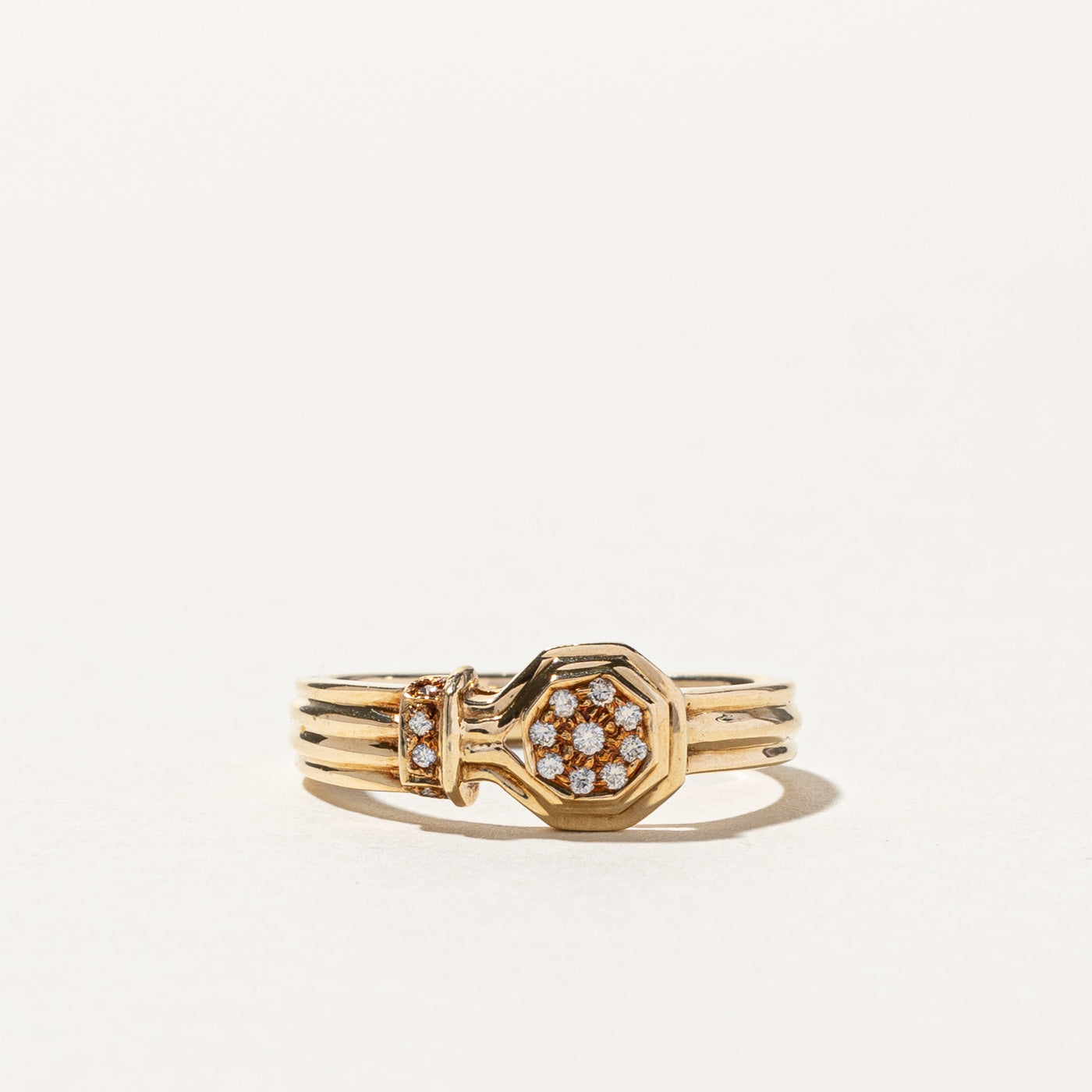 Cluster Diamond Textured Ring | 0.07ctw | SZ 7 |