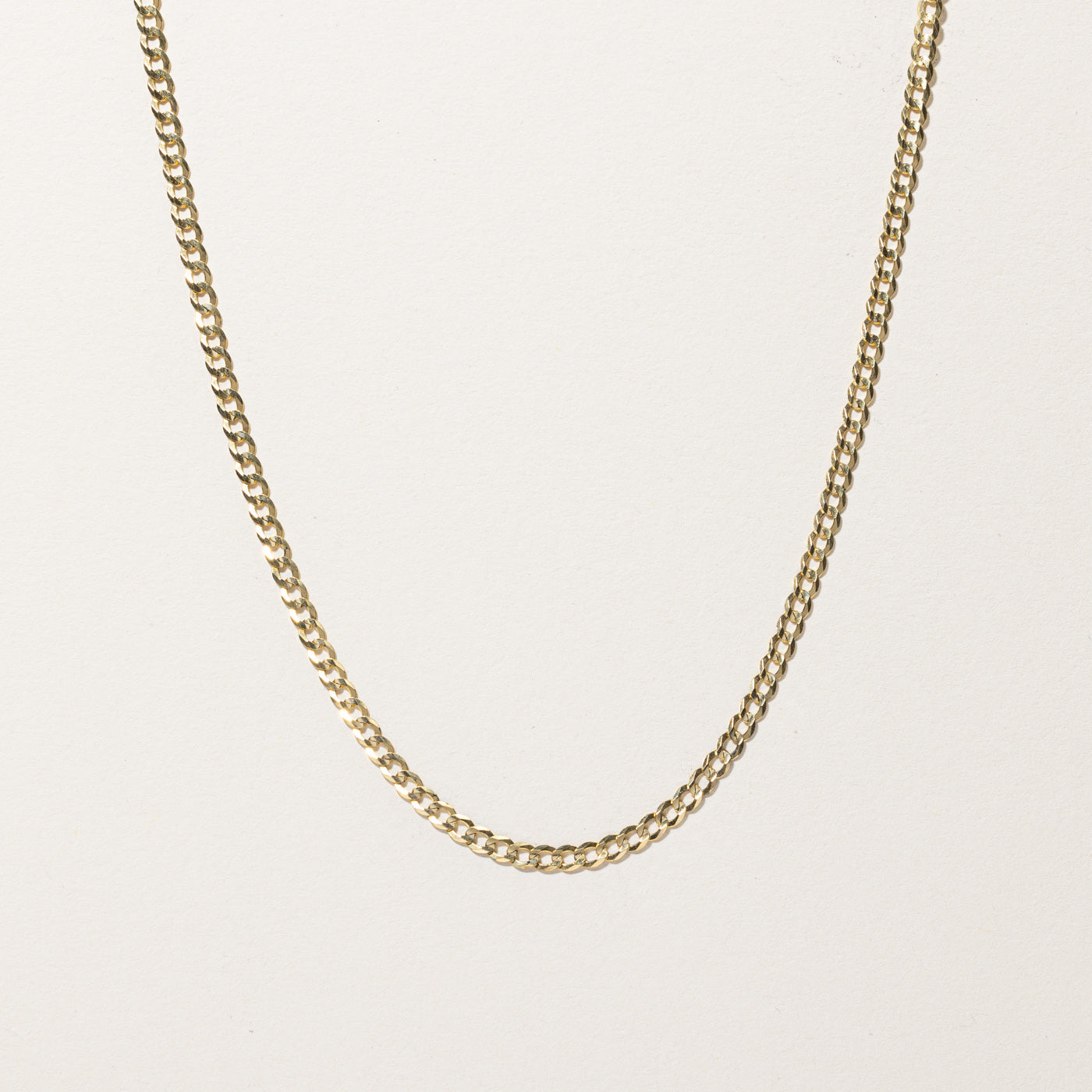 Yellow Gold Curb Link Chain | 22