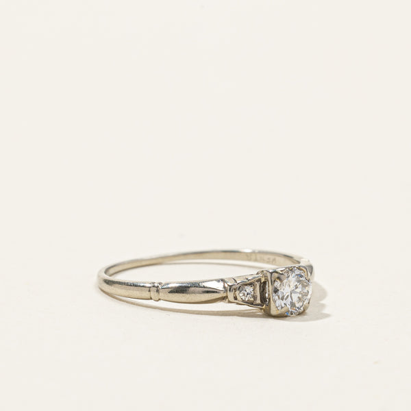 Three Stone Diamond Vintage Ring | 0.29ctw | SZ 6.75 |