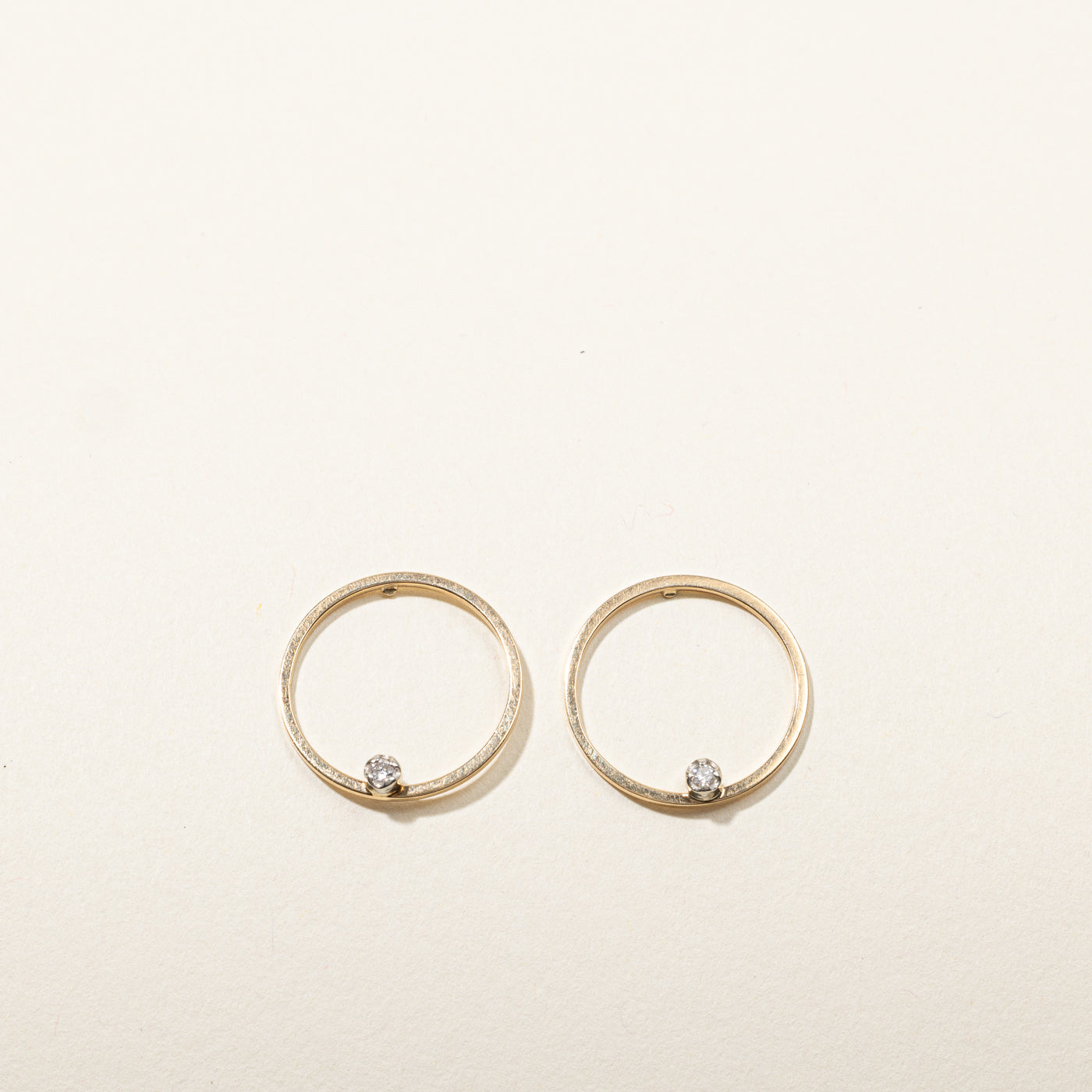 Diamond Circle Earrings | 0.05ctw |