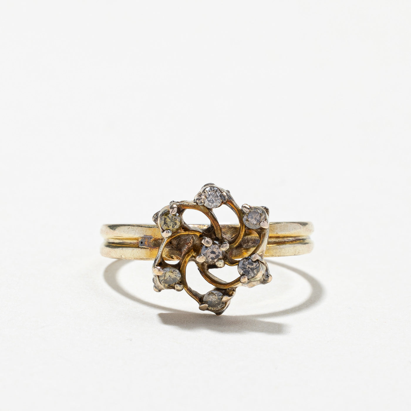 Champagne Diamond Ring | 0.14ctw | SZ 6.5 |