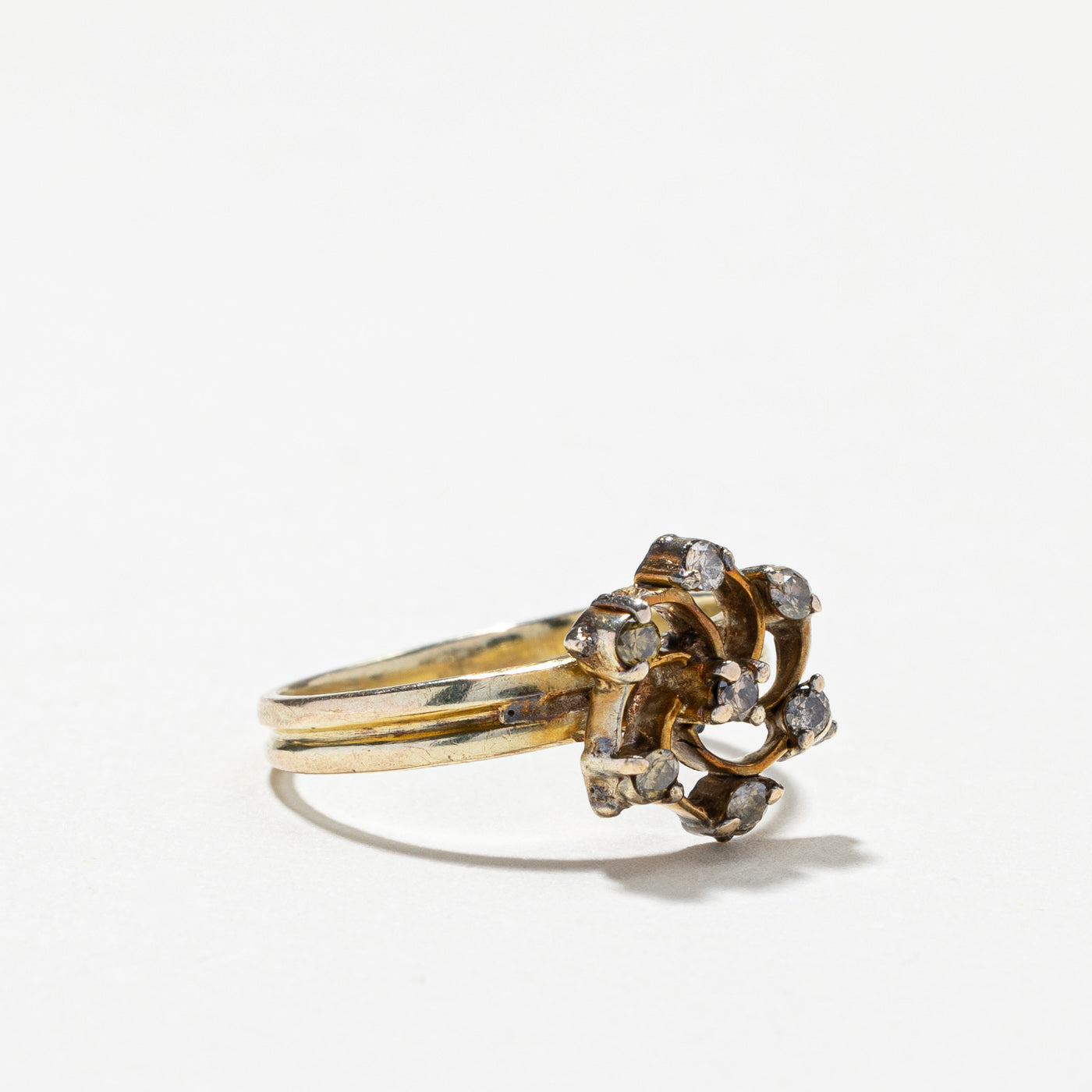 Champagne Diamond Ring | 0.14ctw | SZ 6.5 |