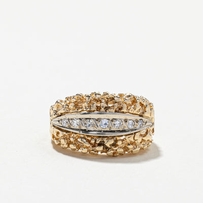 Textured Diamond Ring | 0.13ctw | SZ 5 |