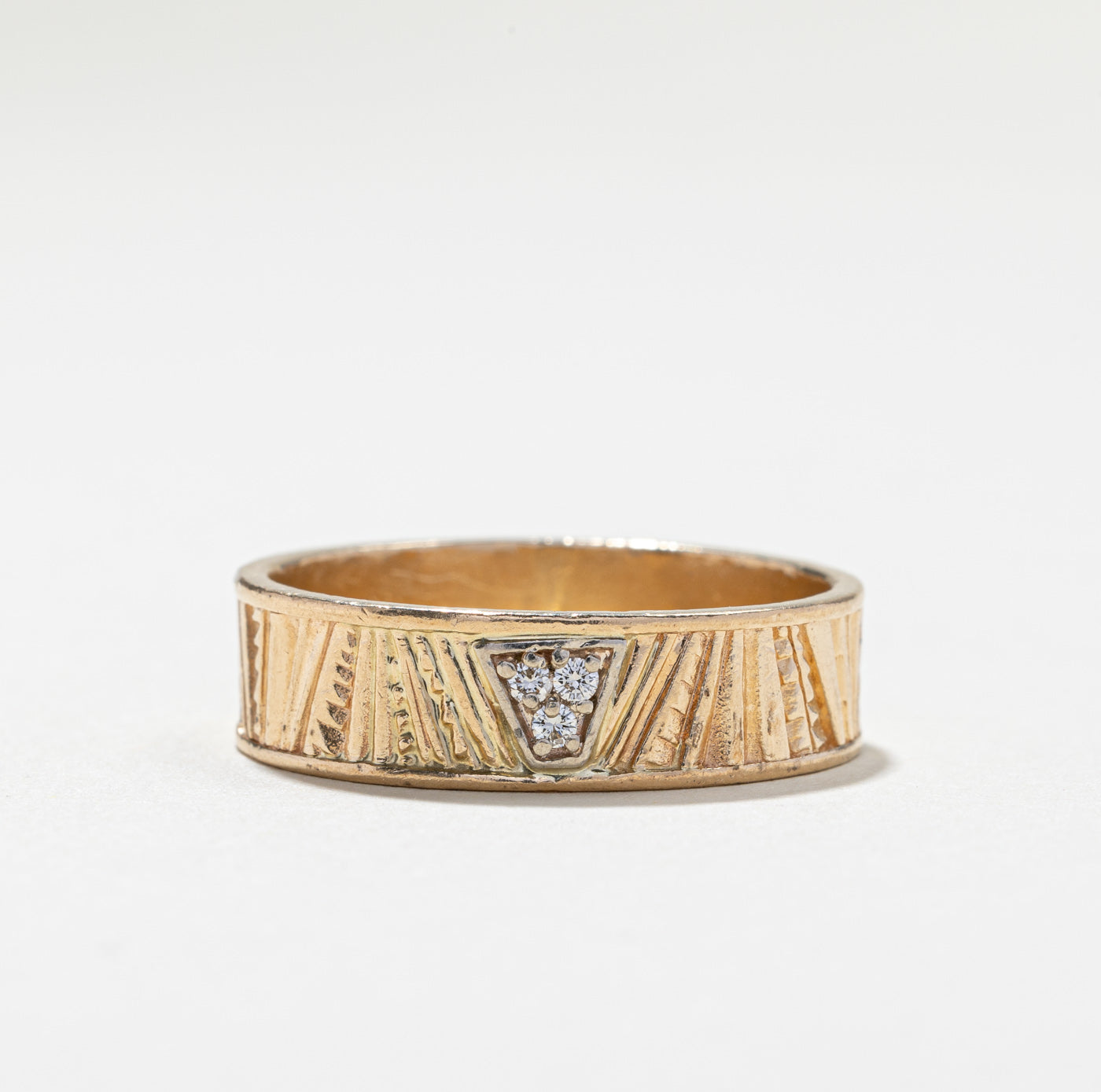Textured Diamond Band | 0.03ctw | SZ 10.75 |