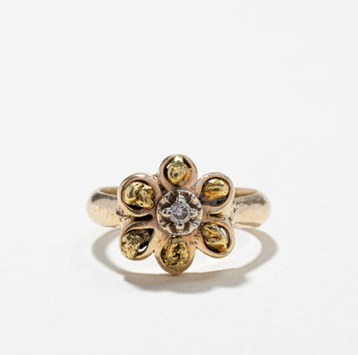 Floral Diamond Ring | 0.03ct | SZ 6.5 |