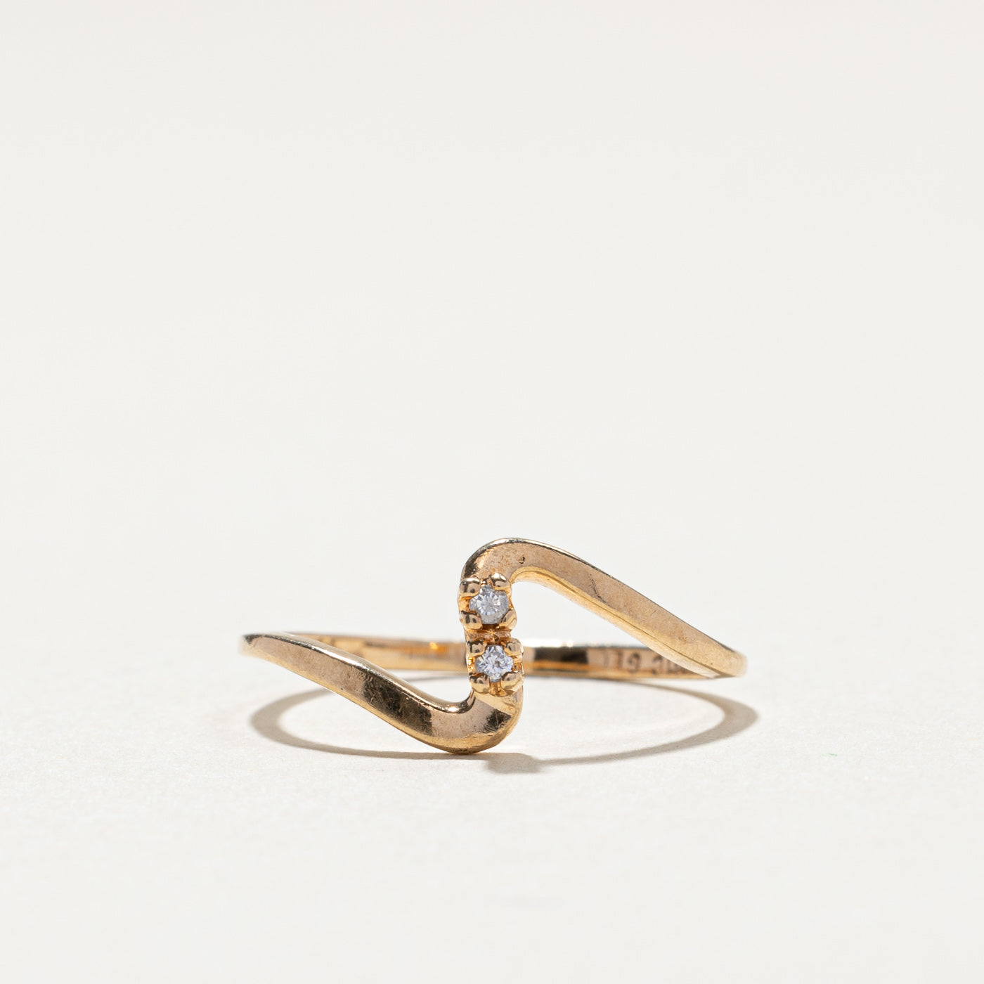 Bague sertie de diamants | 0,02 ct | Taille 5 | 