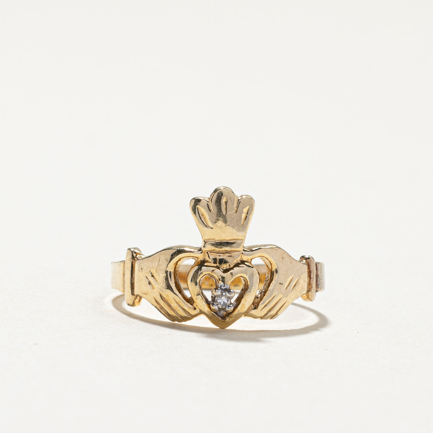 Claddagh Diamond Ring | 0.01ct | SZ 5.5 |