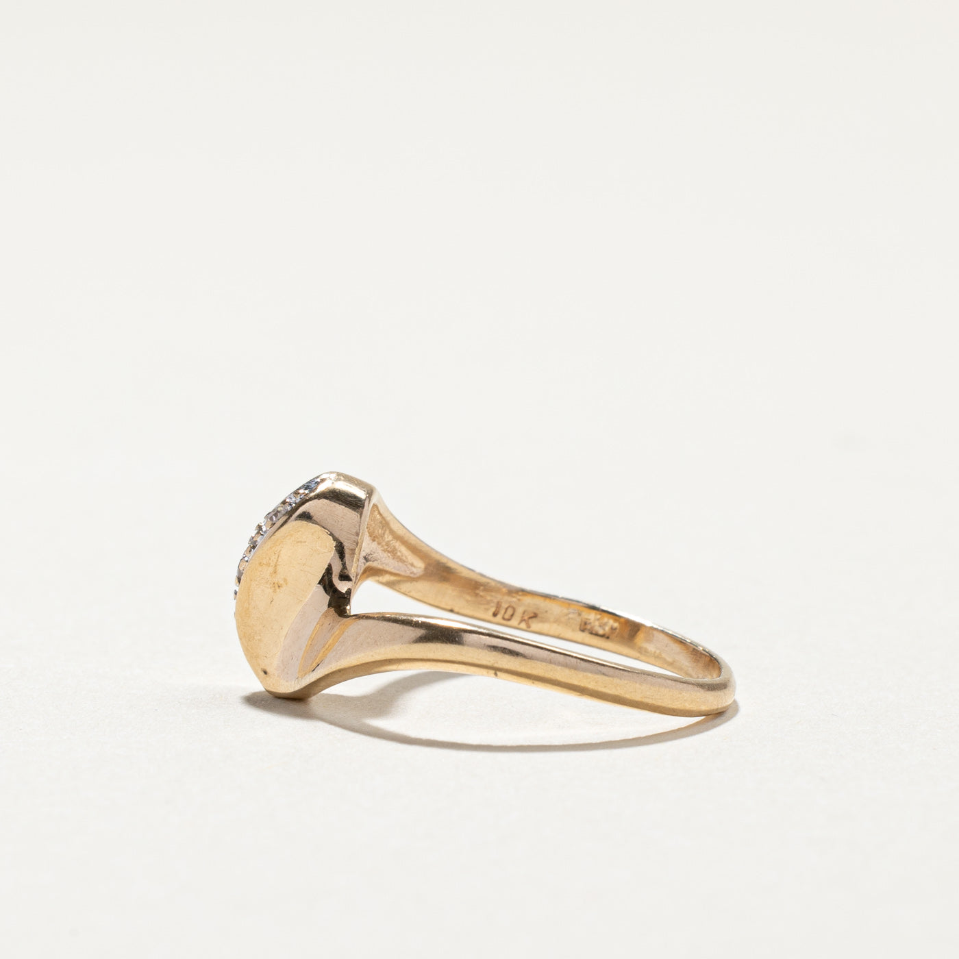 Bague sertie de diamants | 0,03 ct | Taille 5,75 | 