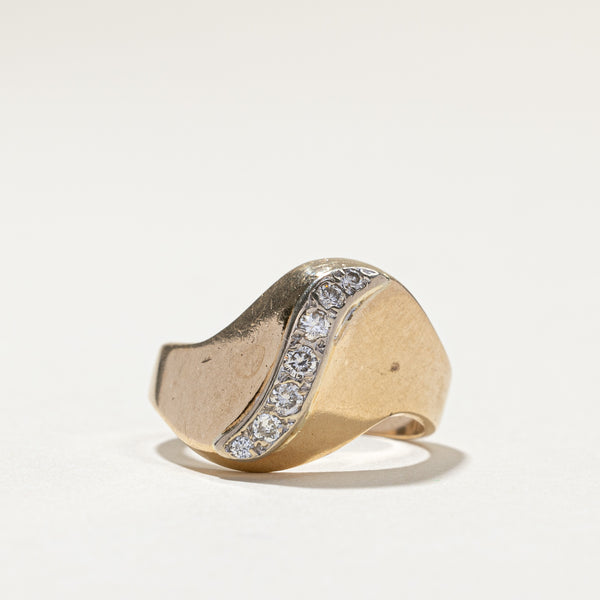 Diamond Wide Wave Ring | 0.15ctw | SZ 6.25 |