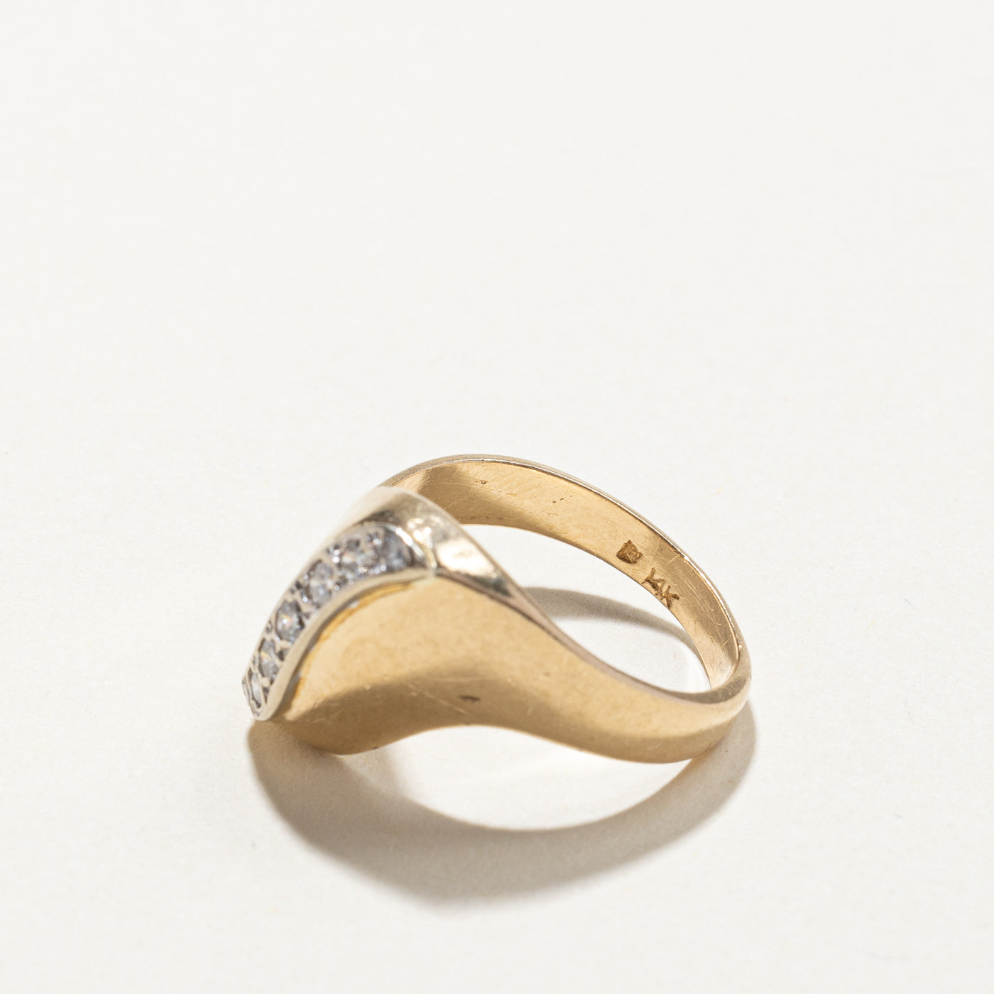 Diamond Wide Wave Ring | 0.15ctw | SZ 6.25 |