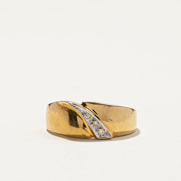 Diamond Yellow Gold Band | 0.02ctw | SZ 6.5 |