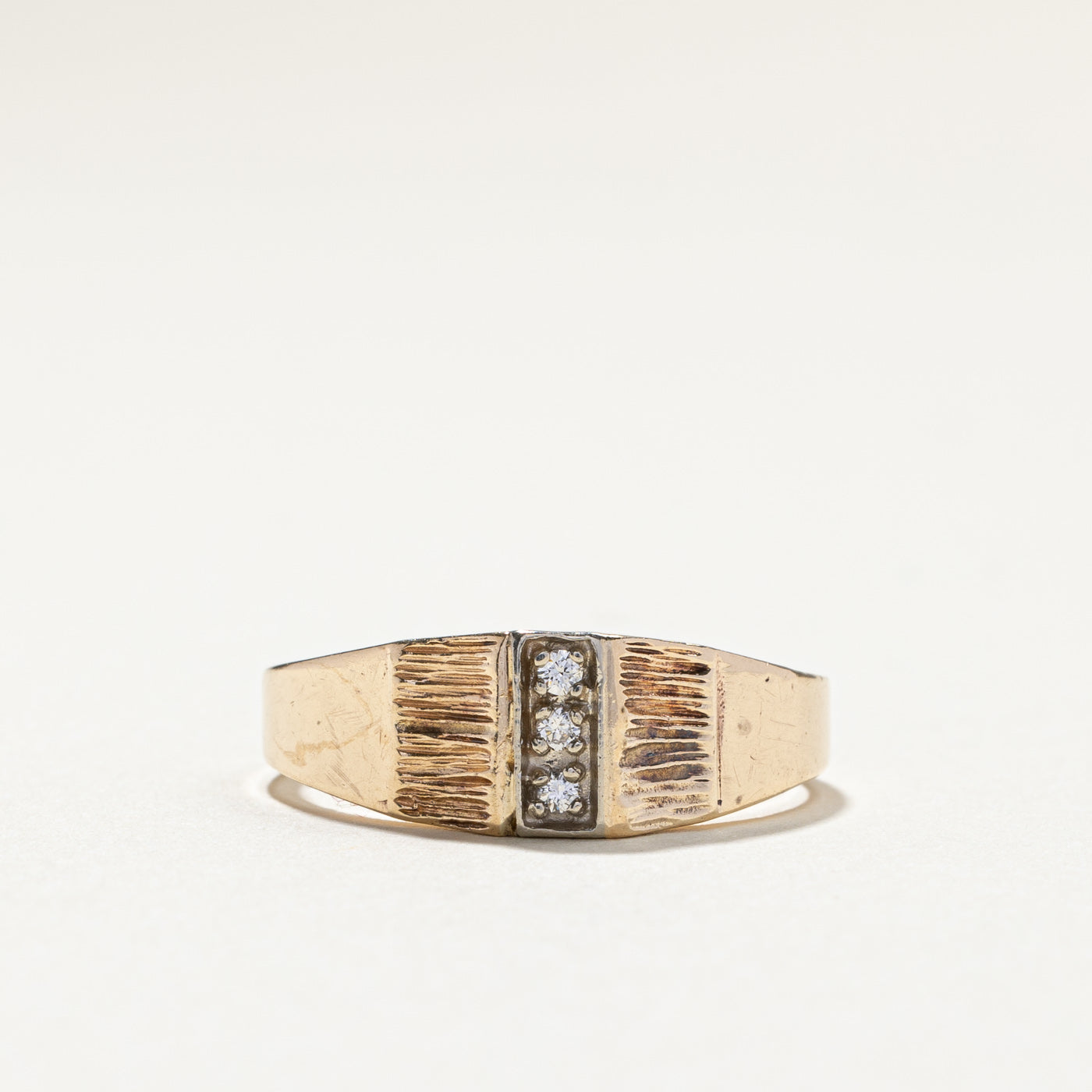 Textured Diamond Ring | 0.04ctw | SZ 9.75 |