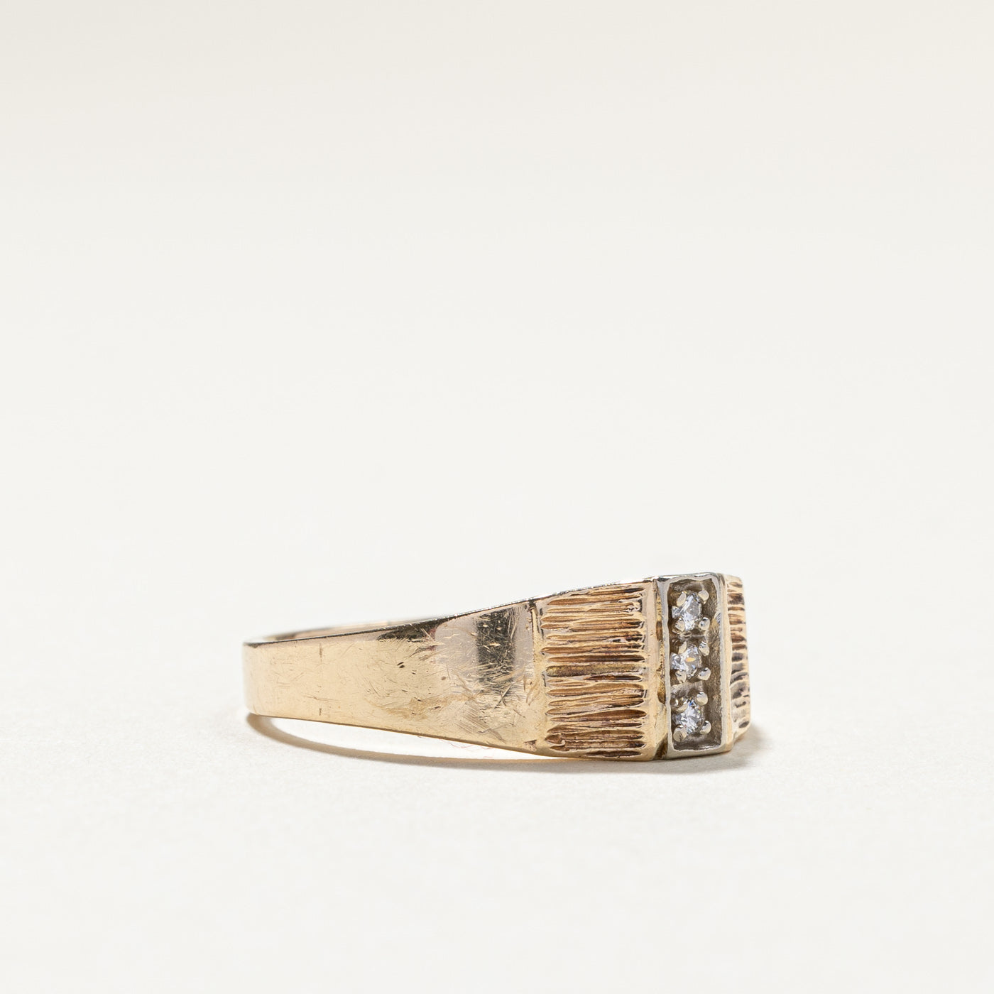 Textured Diamond Ring | 0.04ctw | SZ 9.75 |