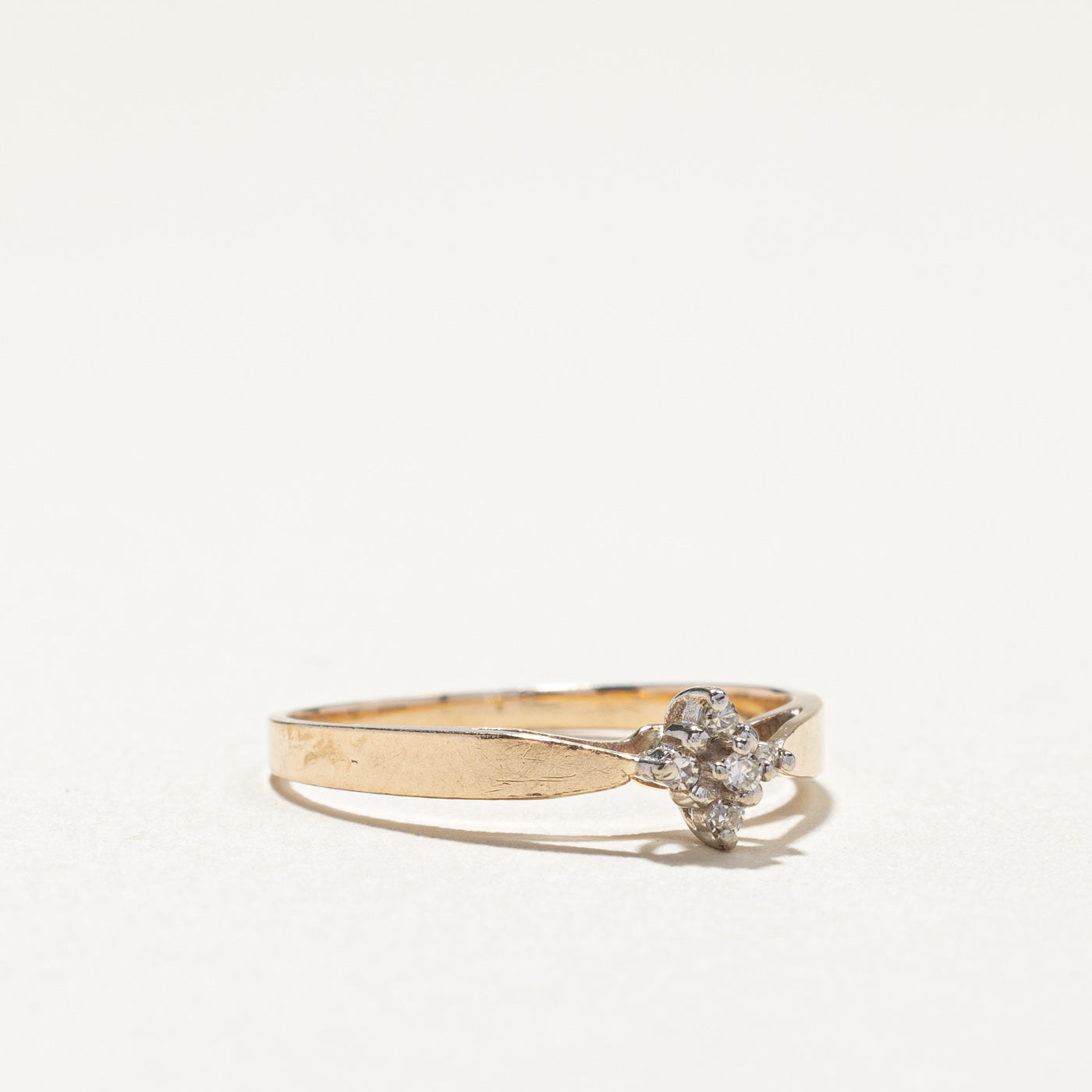 Bague en diamants en grappe | 0,03 ct | Taille 6,5 | 
