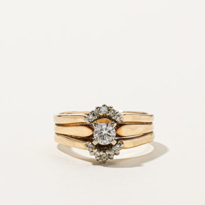 Cluster Diamond Soldered Ring | 0.34ctw | SZ 8.5 |