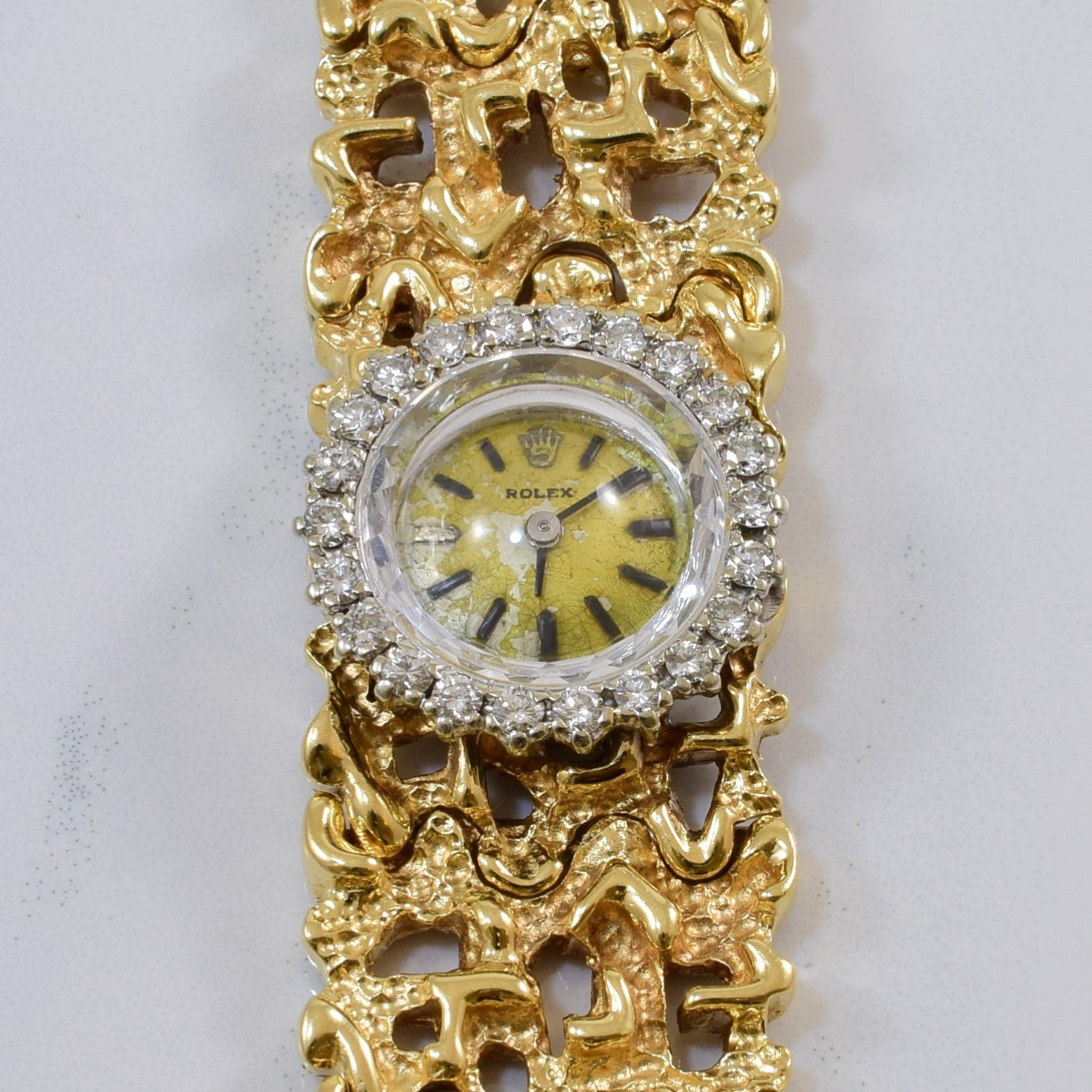 'Rolex' Solid Gold Vintage Diamond Watch | 0.52ctw | 6.5" | - 100 Ways