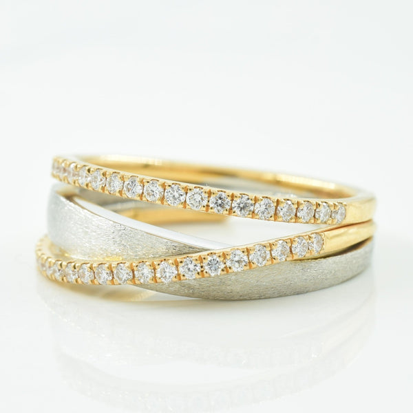 'Simon G' Two Tone Diamond Ring | 0.29ctw | SZ 6.5 |