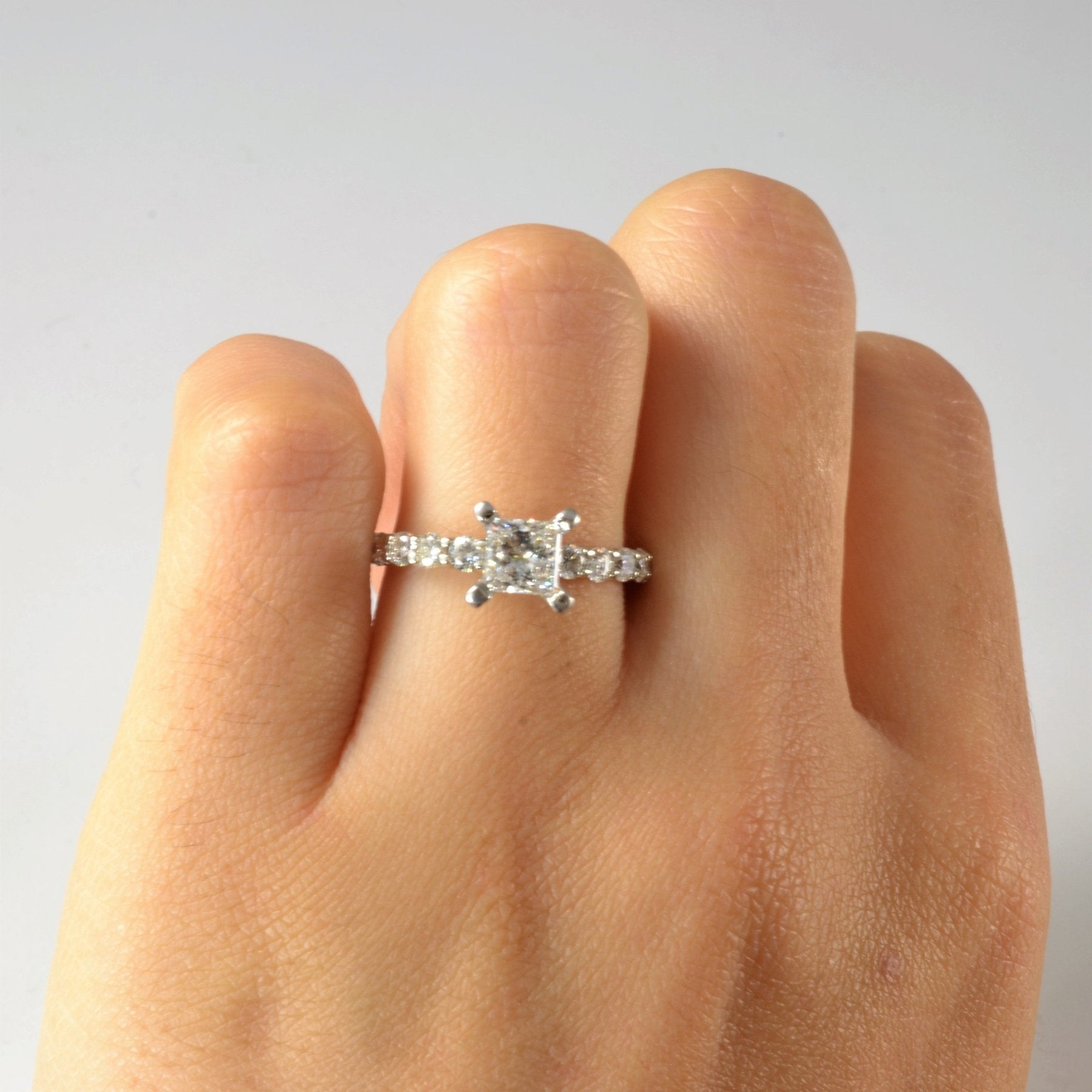 'Spence Diamonds' Brilliant Princess Diamond Engagement Ring | 1.21ctw | SZ 5.5 | - 100 Ways