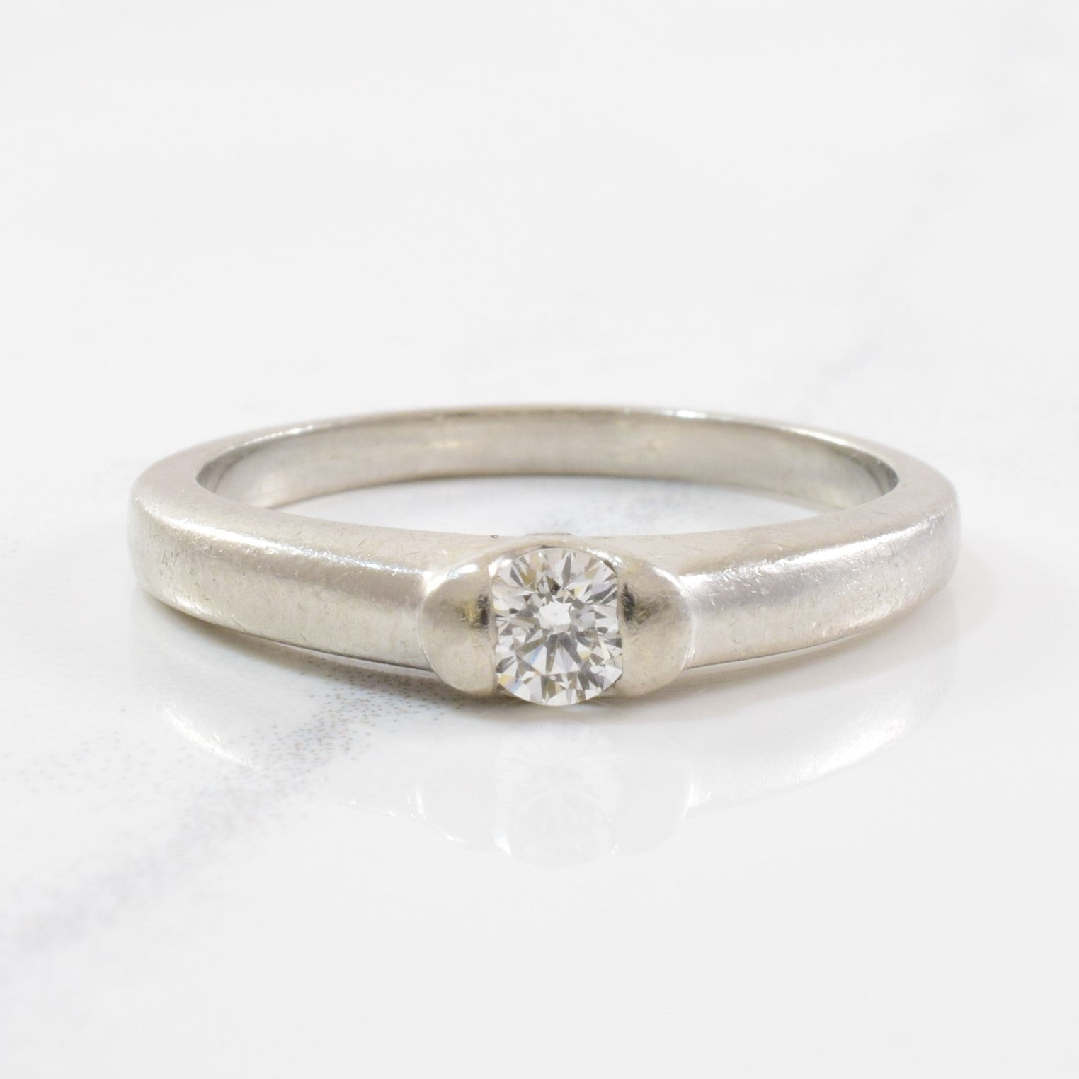 'Spence Diamonds' Tension Set Solitaire Diamond Ring | 0.15ct | SZ 5.25 | - 100 Ways